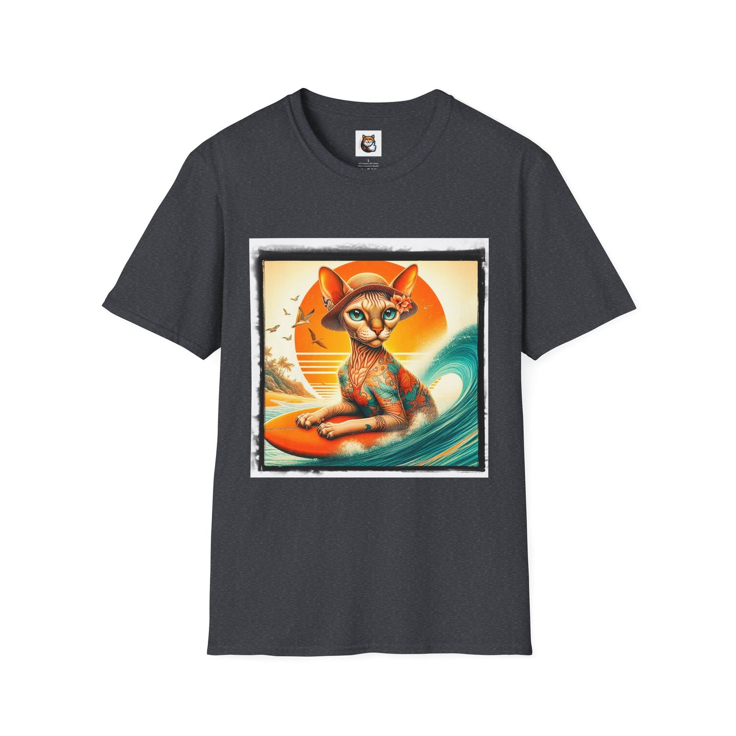 Devon Rex Cat Unisex Softstyle T-Shirt