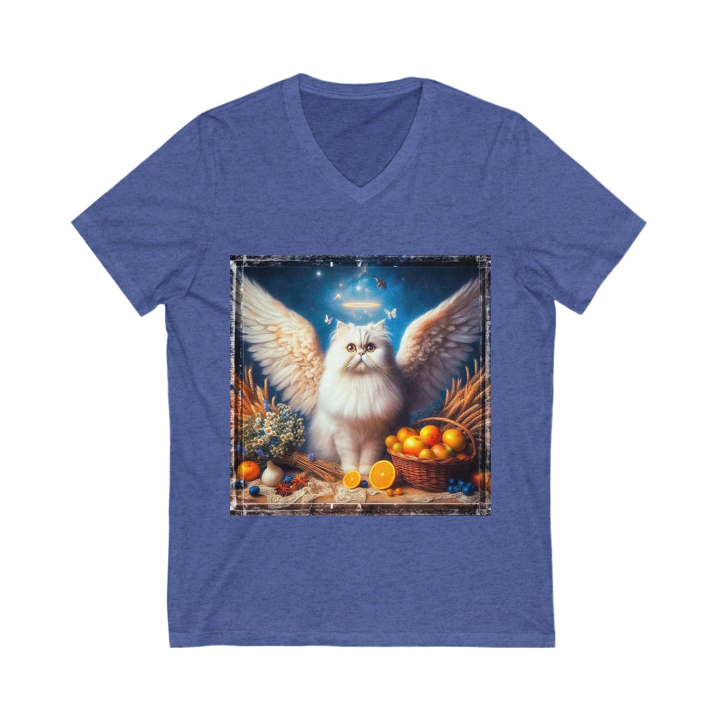 Persian Cat Unisex Jersey Short Sleeve V-Neck Tee