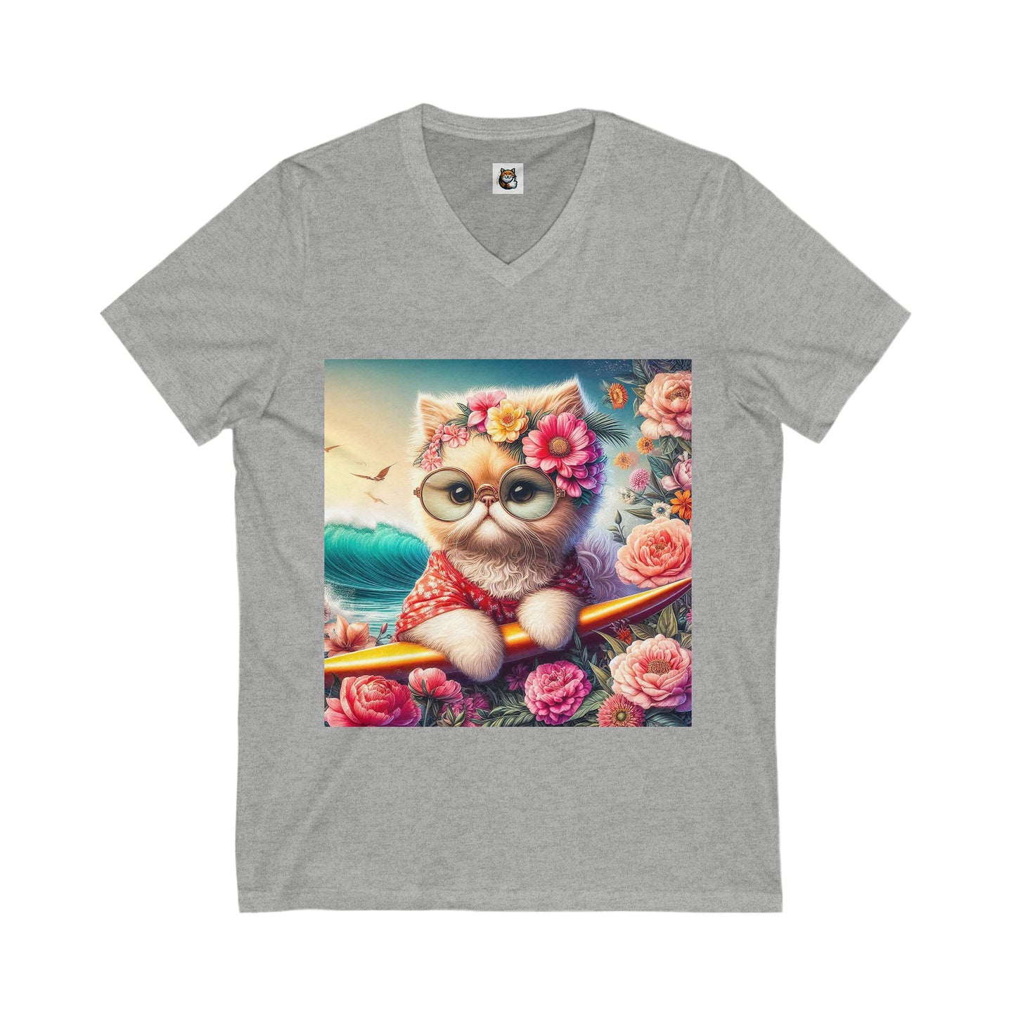 Selkirk Rex flower surfer girl shirt