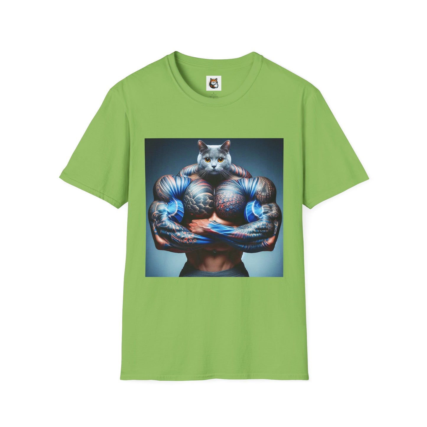 Russian Blue Cat Unisex Softstyle T-Shirt