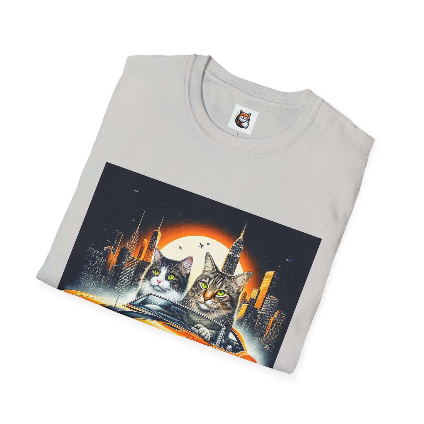 Wacky Domestic Cat Unisex Softstyle T-Shirt