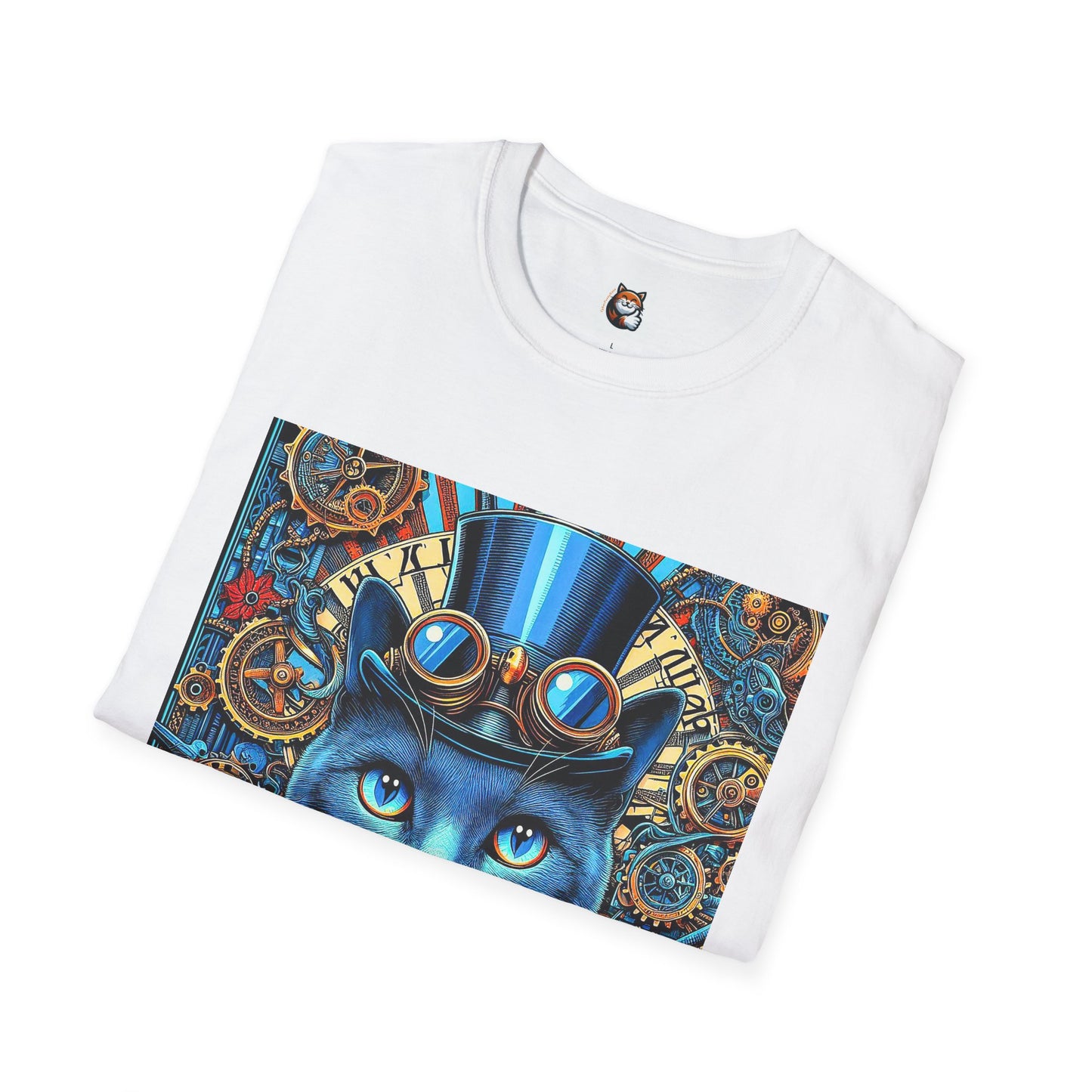 Russian Blue Cat Unisex Softstyle T-Shirt