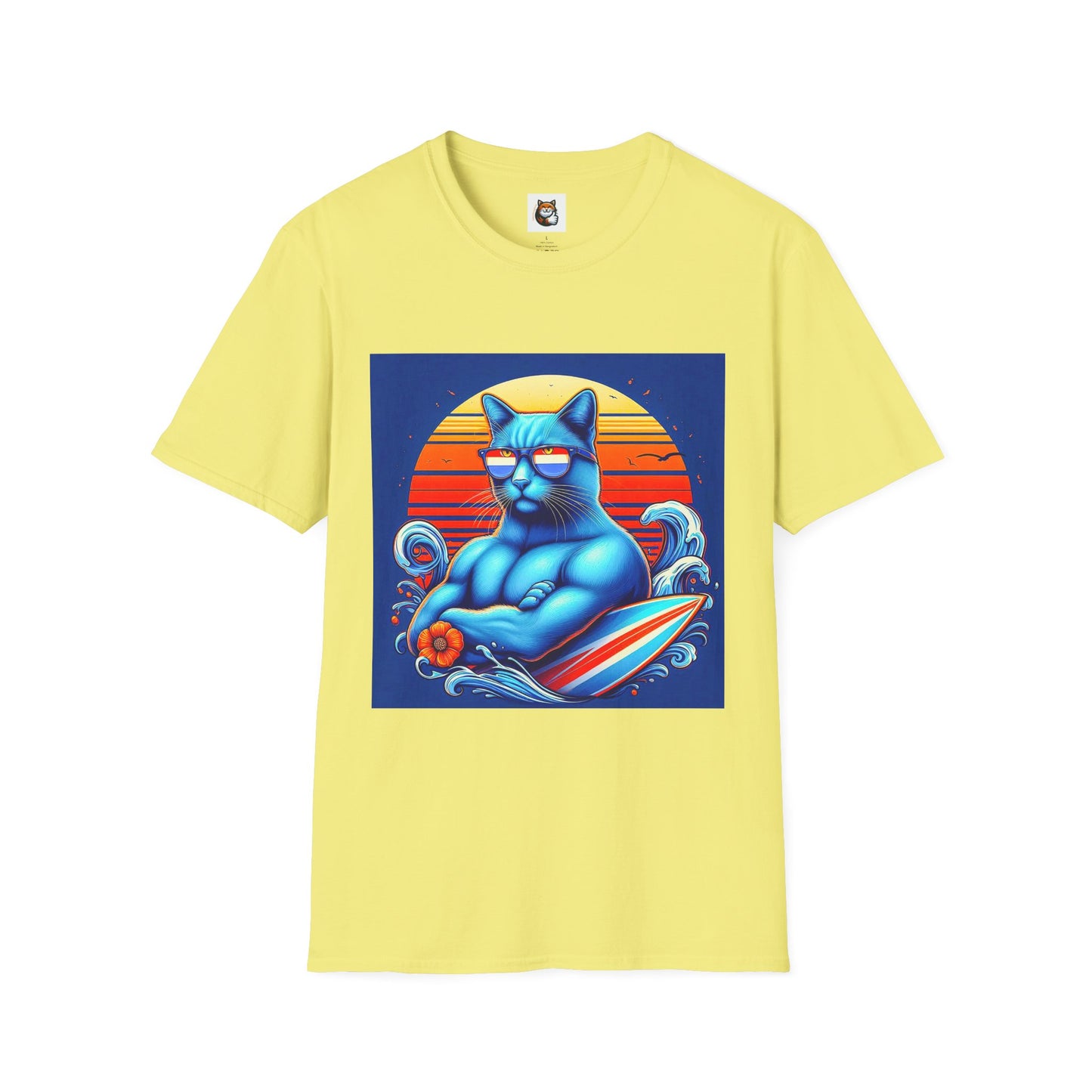 Russian Blue Cat Unisex Softstyle T-Shirt