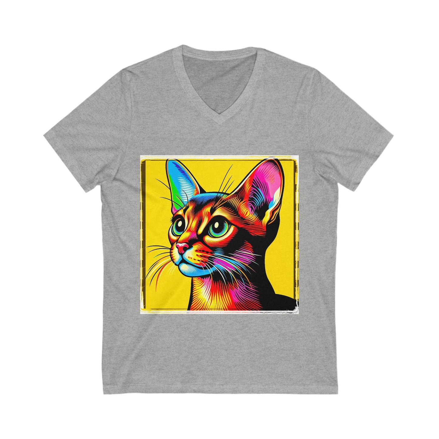 Abyssinian comic book Jersey Short Sleeve V-Neck Tee