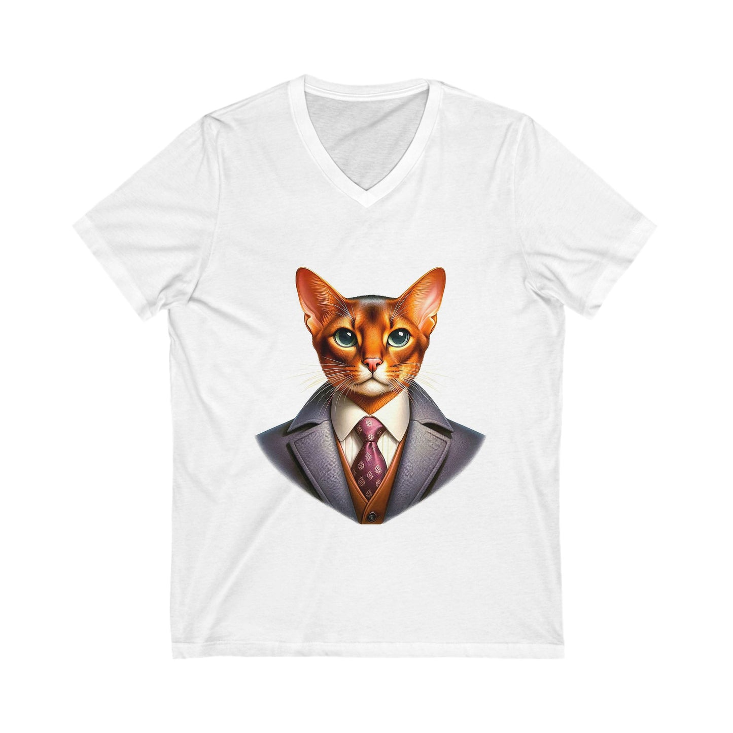 Abyssinian businessman Jersey Short Sleeve V-Neck Tee
