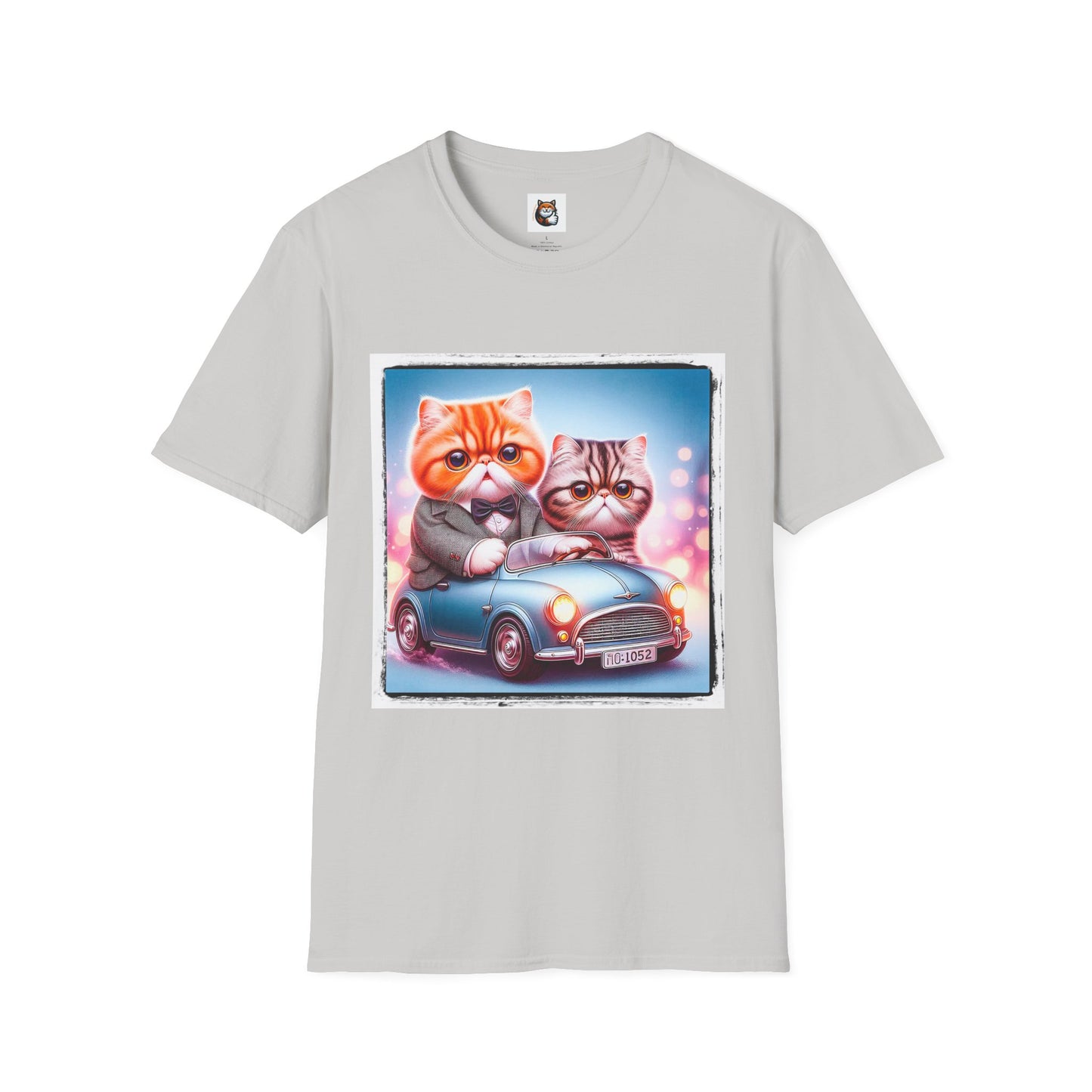 Wacky Exotic Shorthair Cat Unisex Softstyle T-Shirt