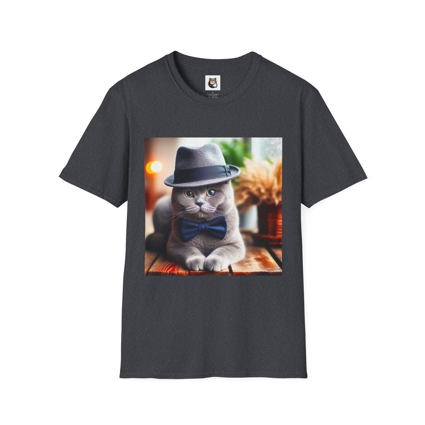 Russian Blue Cat bow tie cutie shirt