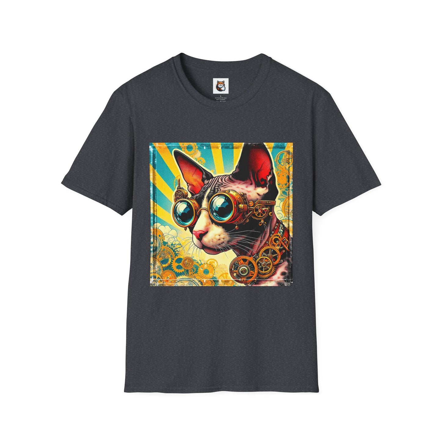 Cornish Rex Cat Unisex steam punk  T-Shirt