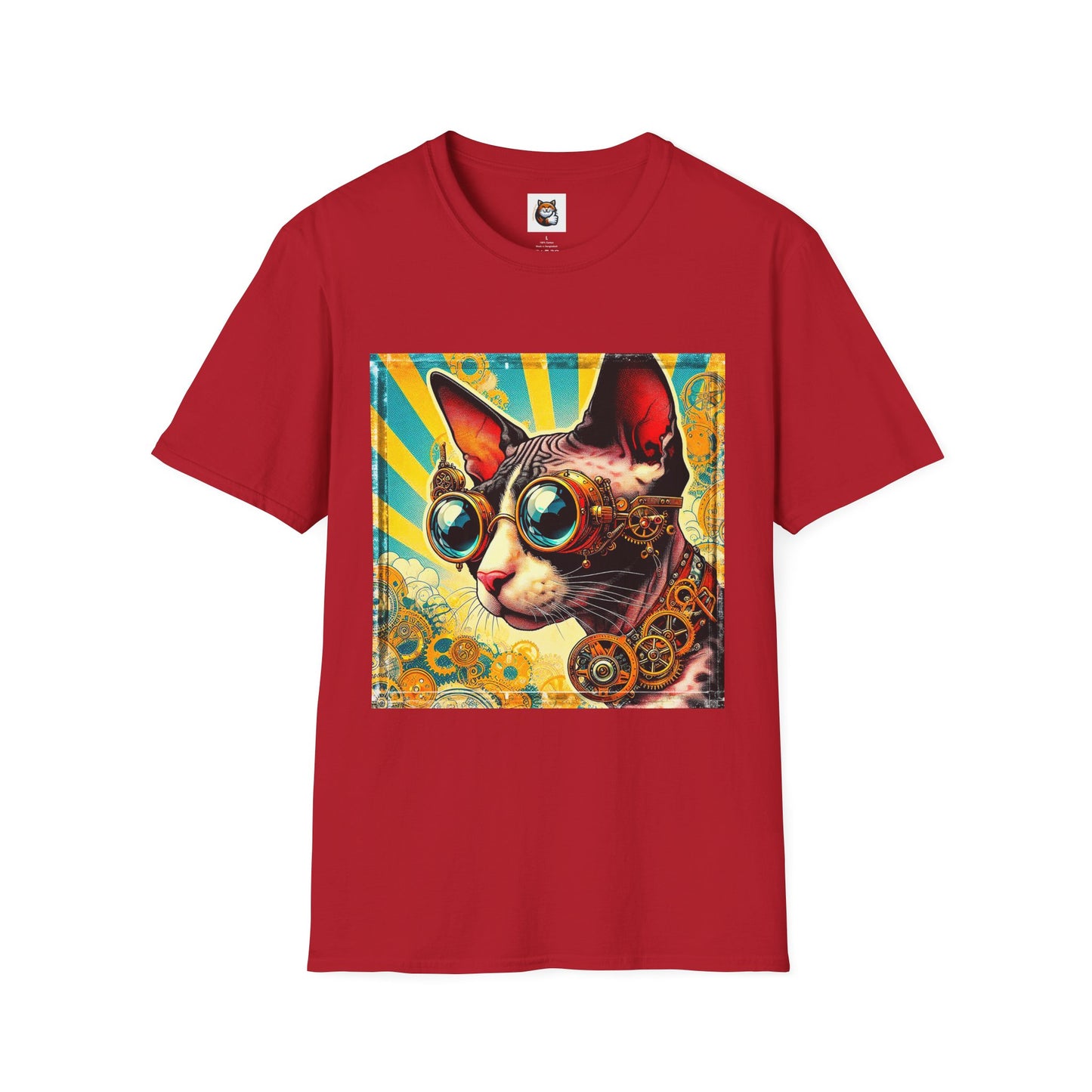 Cornish Rex Cat Unisex steam punk  T-Shirt
