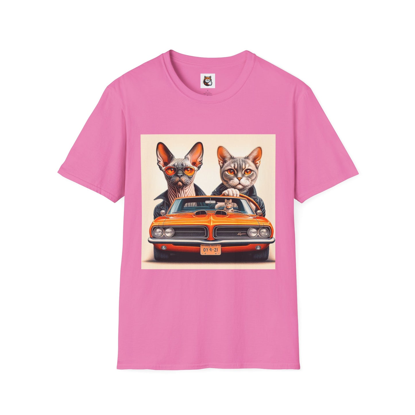 Wacky  Devon Rex Cool cats  Unisex Softstyle T-Shirt