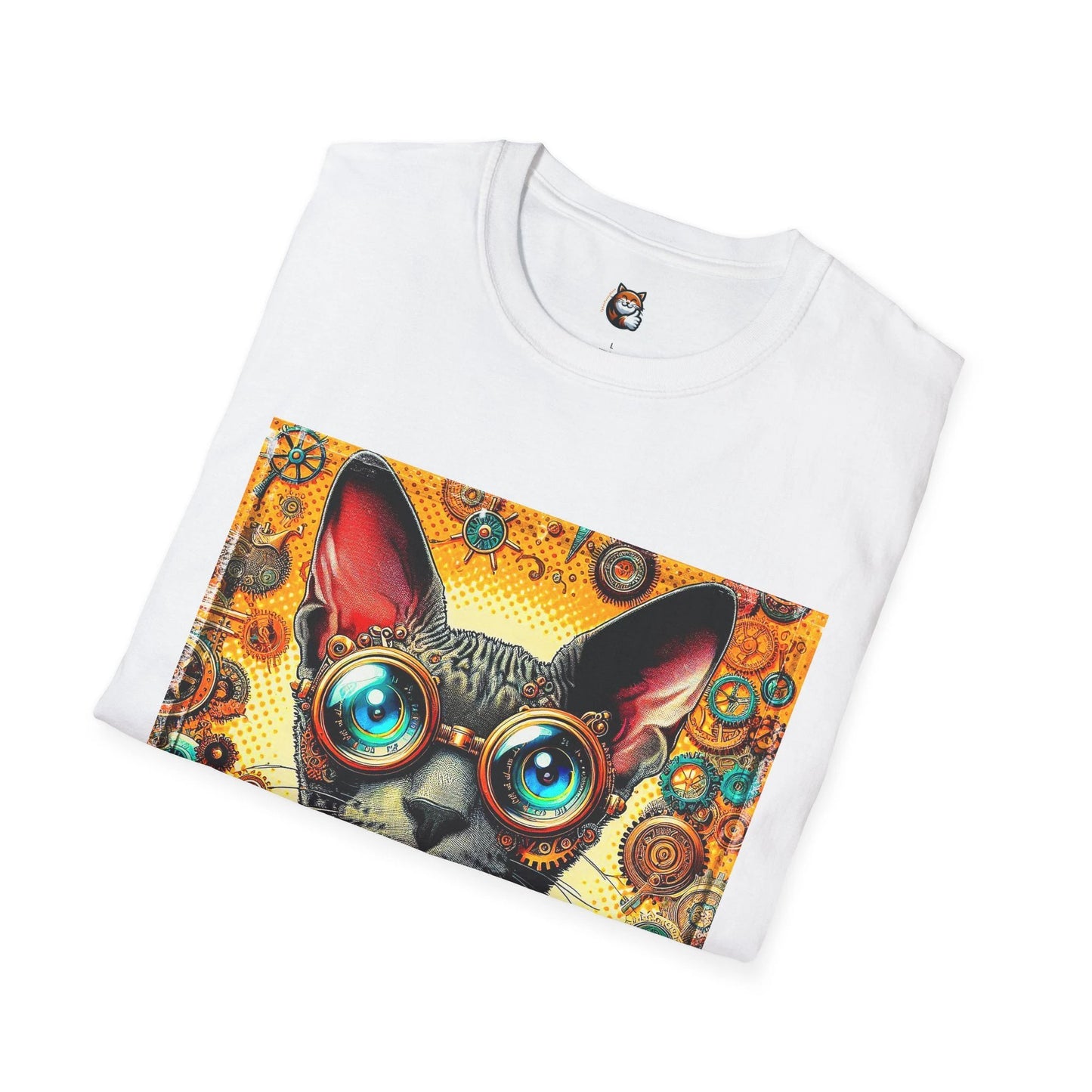 Cornish Rex Cat steam punk T-Shirt by Printify
