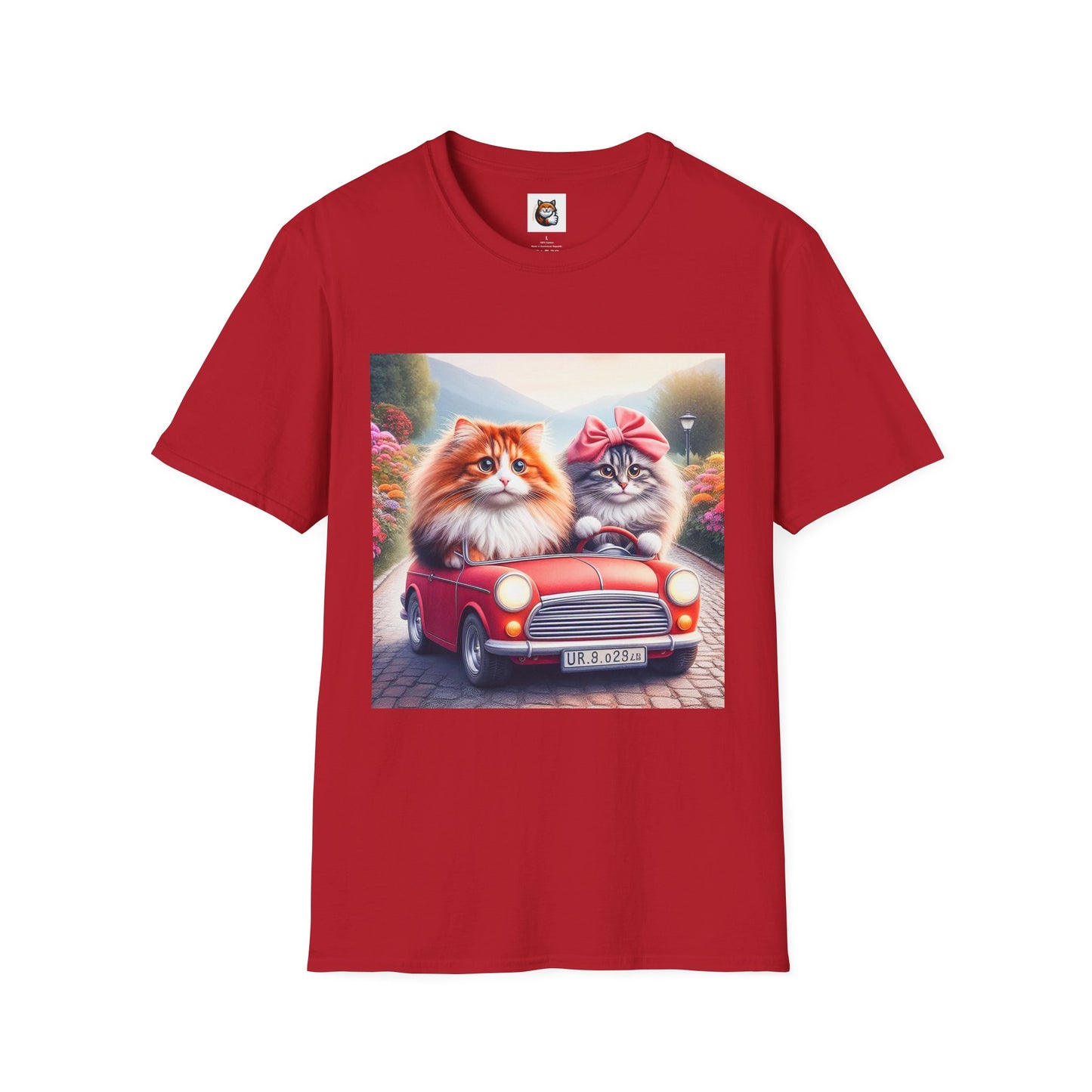 Wacky Norwegian Forest Cat Unisex Softstyle T-Shirt