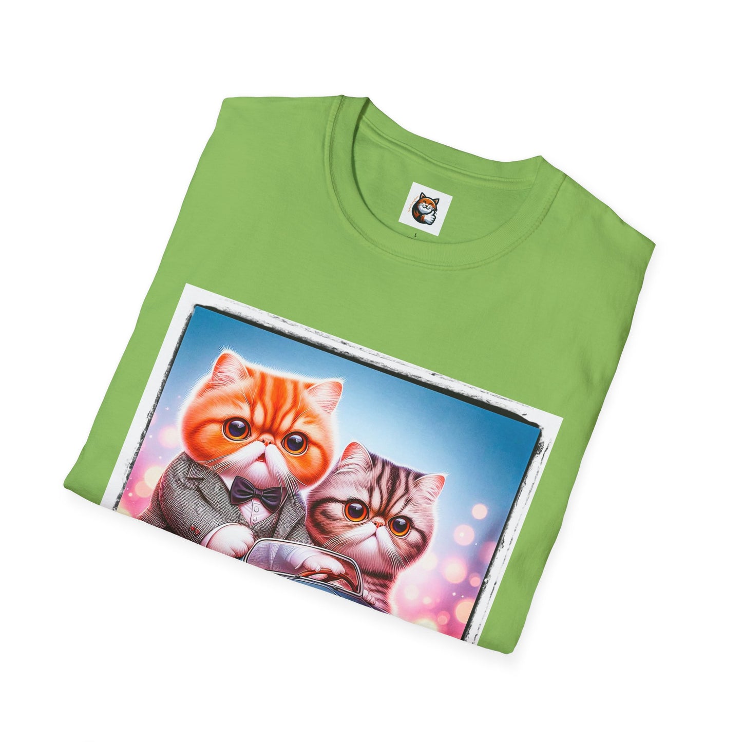 Wacky Exotic Shorthair Cat Unisex Softstyle T-Shirt
