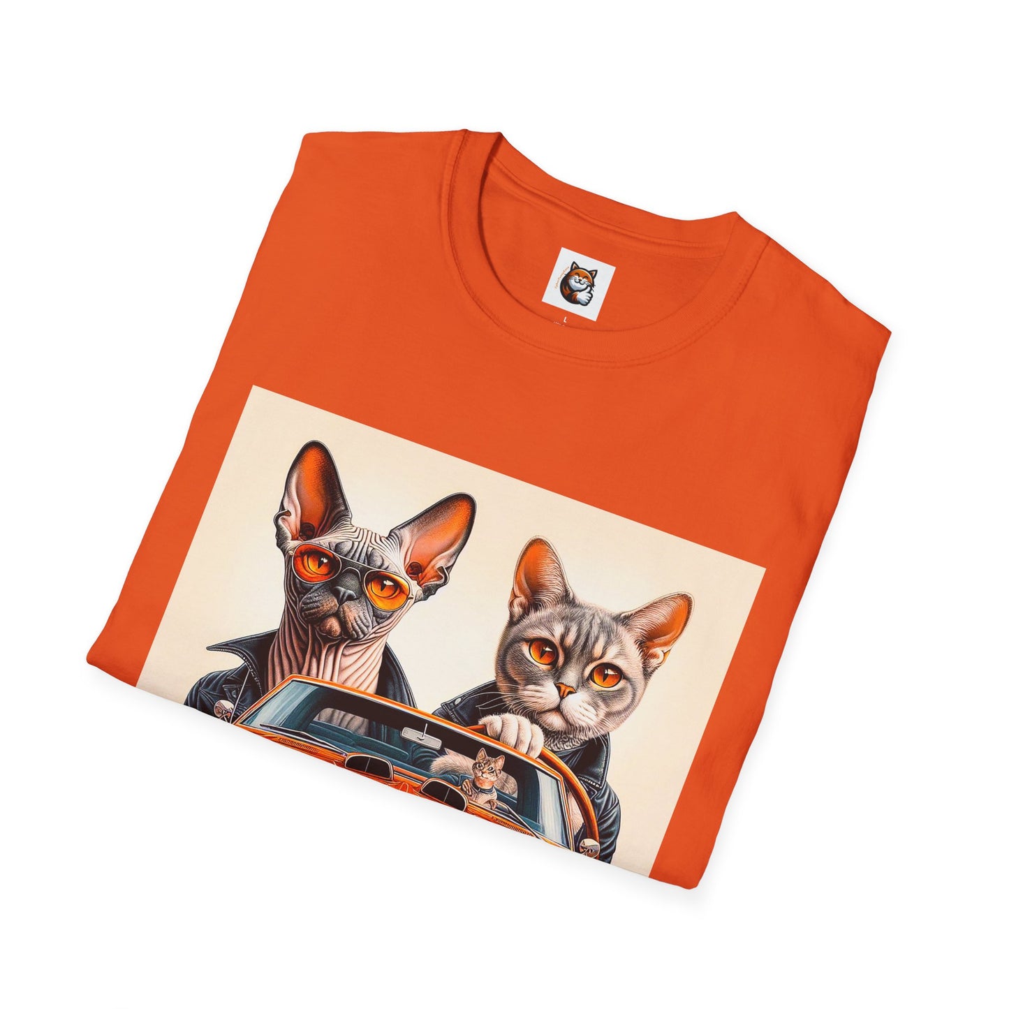 Wacky  Devon Rex Cool cats  Unisex Softstyle T-Shirt
