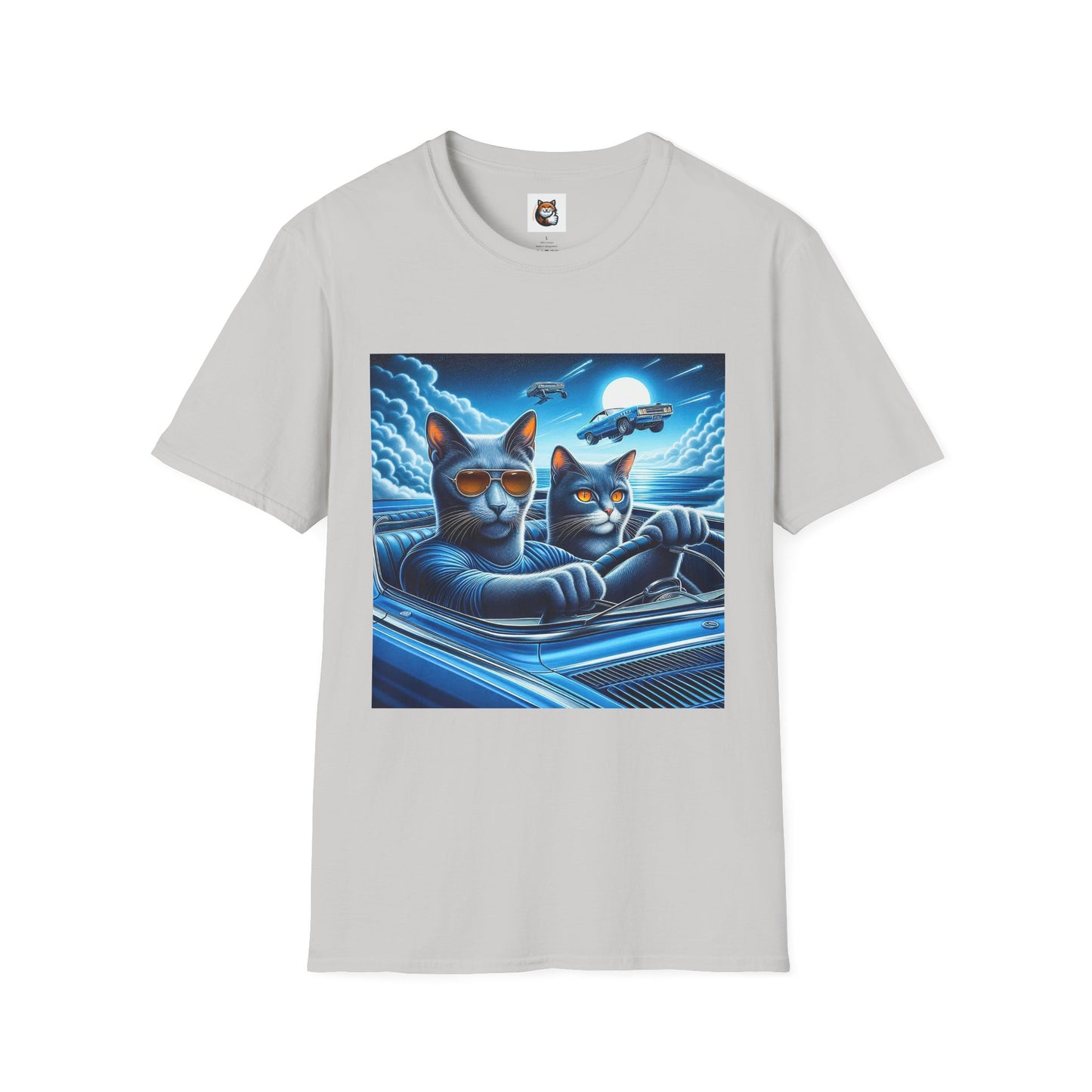 Russian Blue Cat pretty night T-Shirt