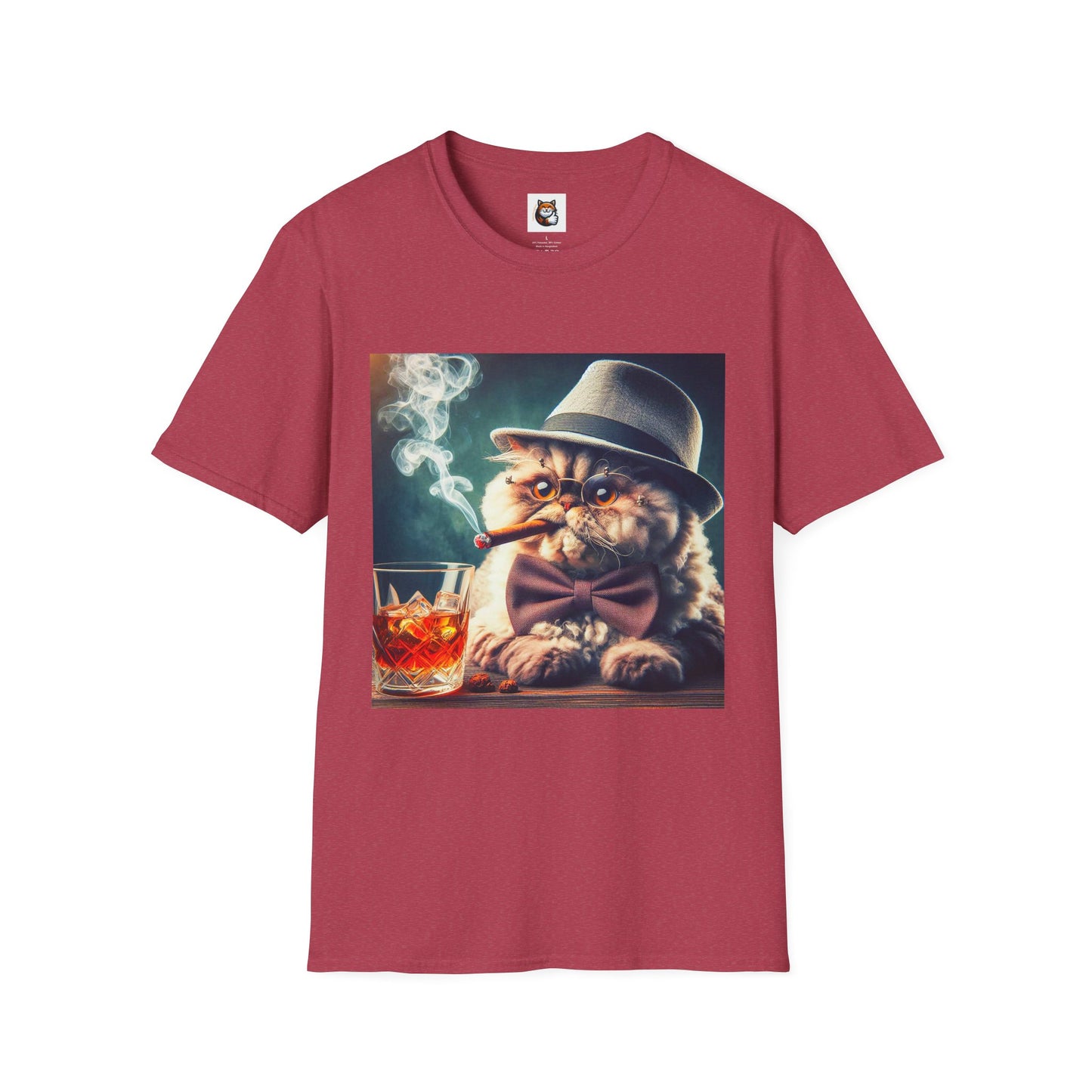 Selkirk Rex Cat T-Shirt cigars and whiskey