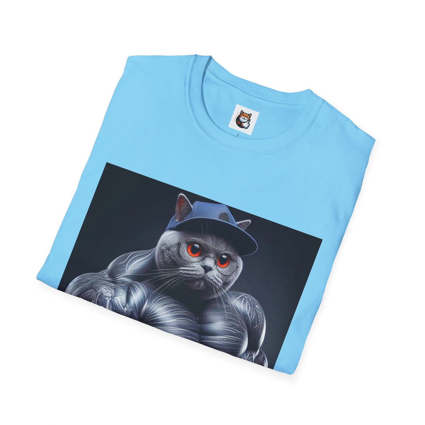 Russian Blue Cat arm day  T-Shirt