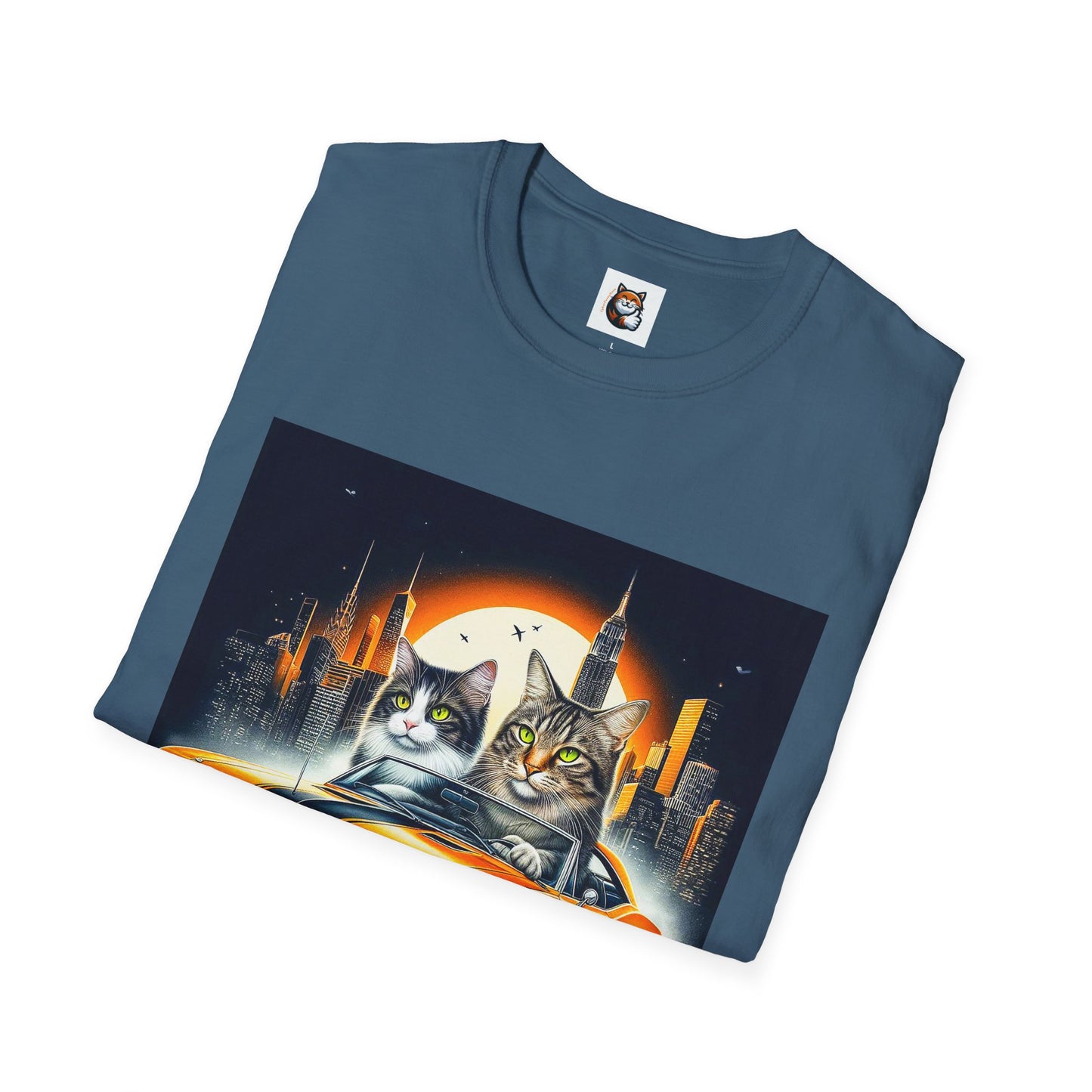 Wacky Domestic Cat Unisex Softstyle T-Shirt