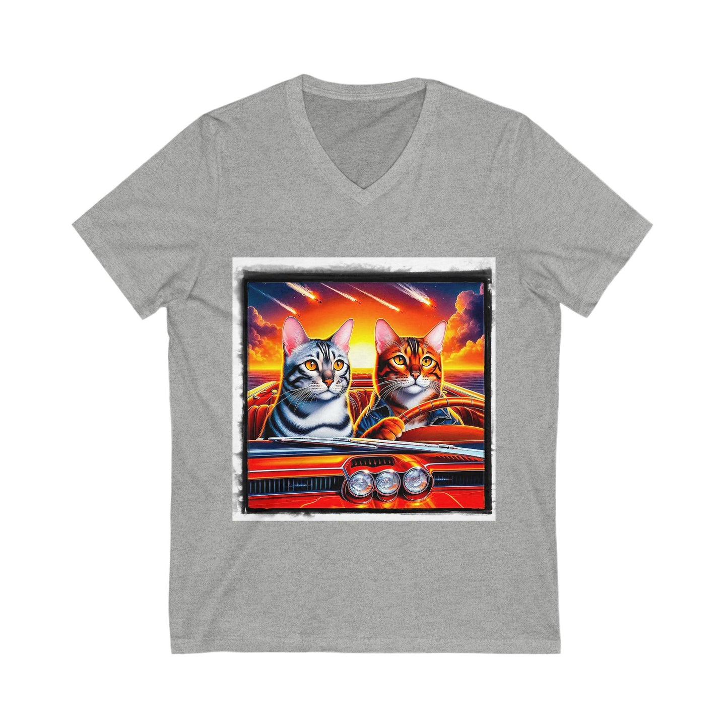 Wacky Bengal Unisex Jersey Short Sleeve V-Neck Tee