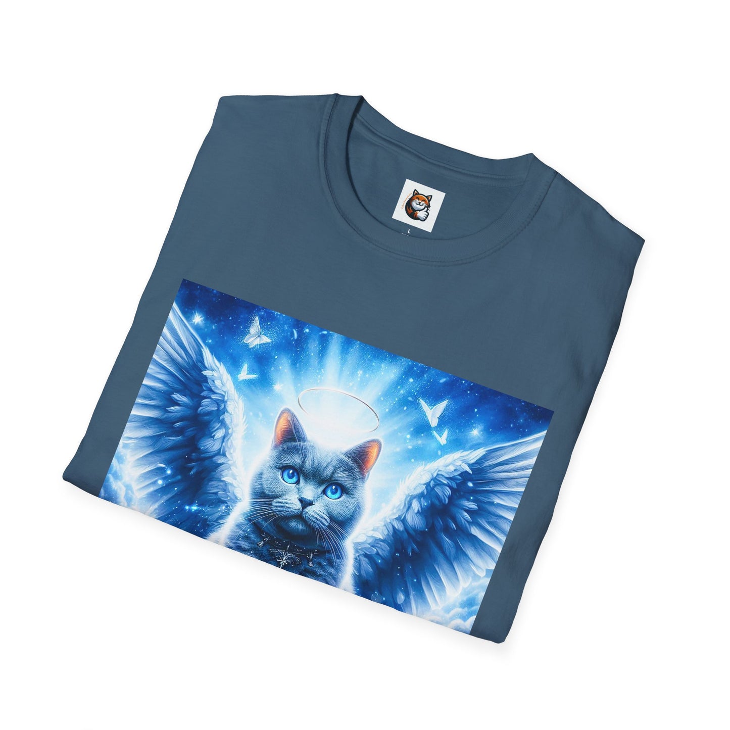 Russian Blue Cat Unisex Softstyle T-Shirt