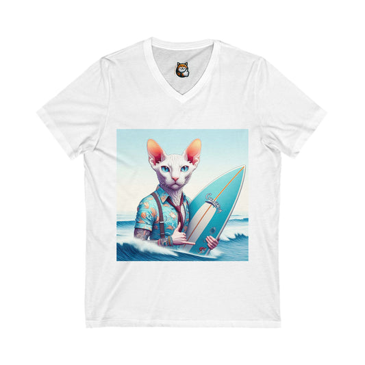 Cornish Rex Cat surfer  Tee