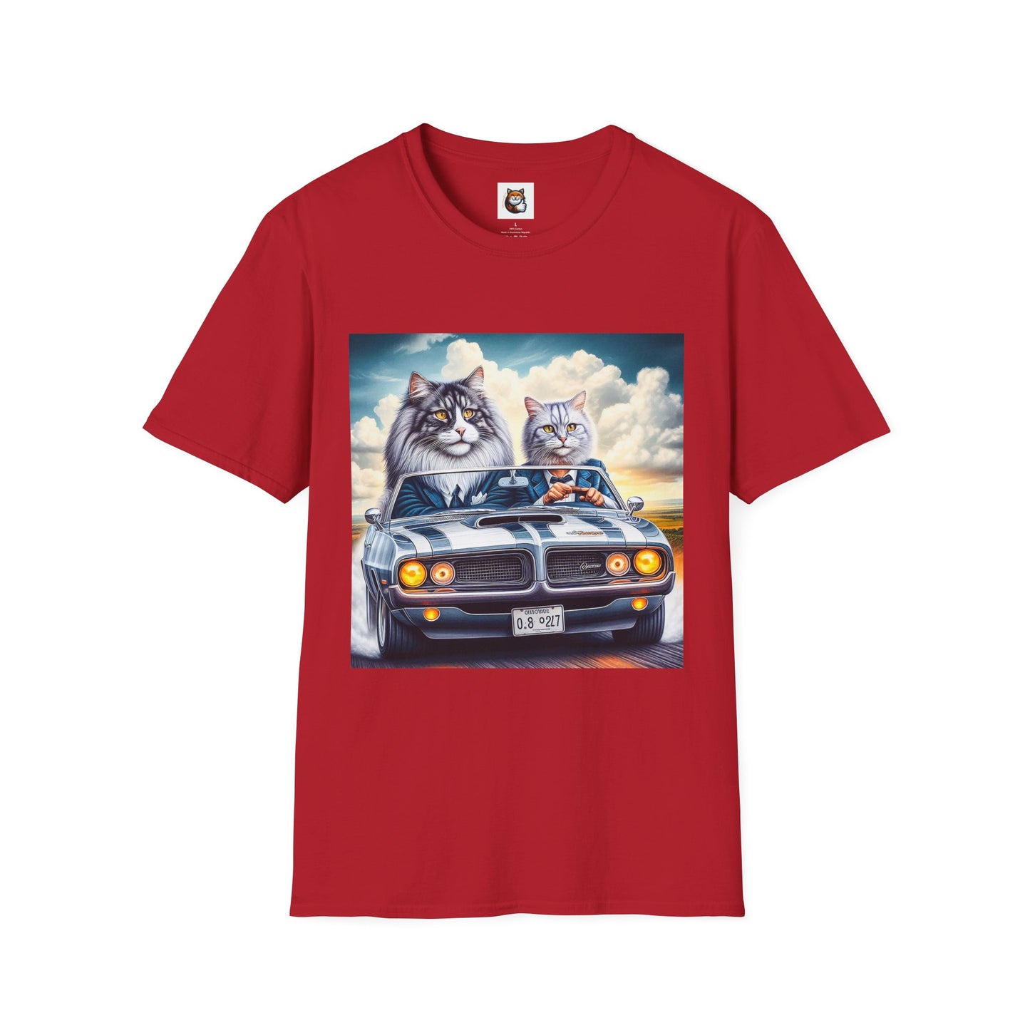 Wacky Norwegian Forest Cat Unisex Softstyle T-Shirt