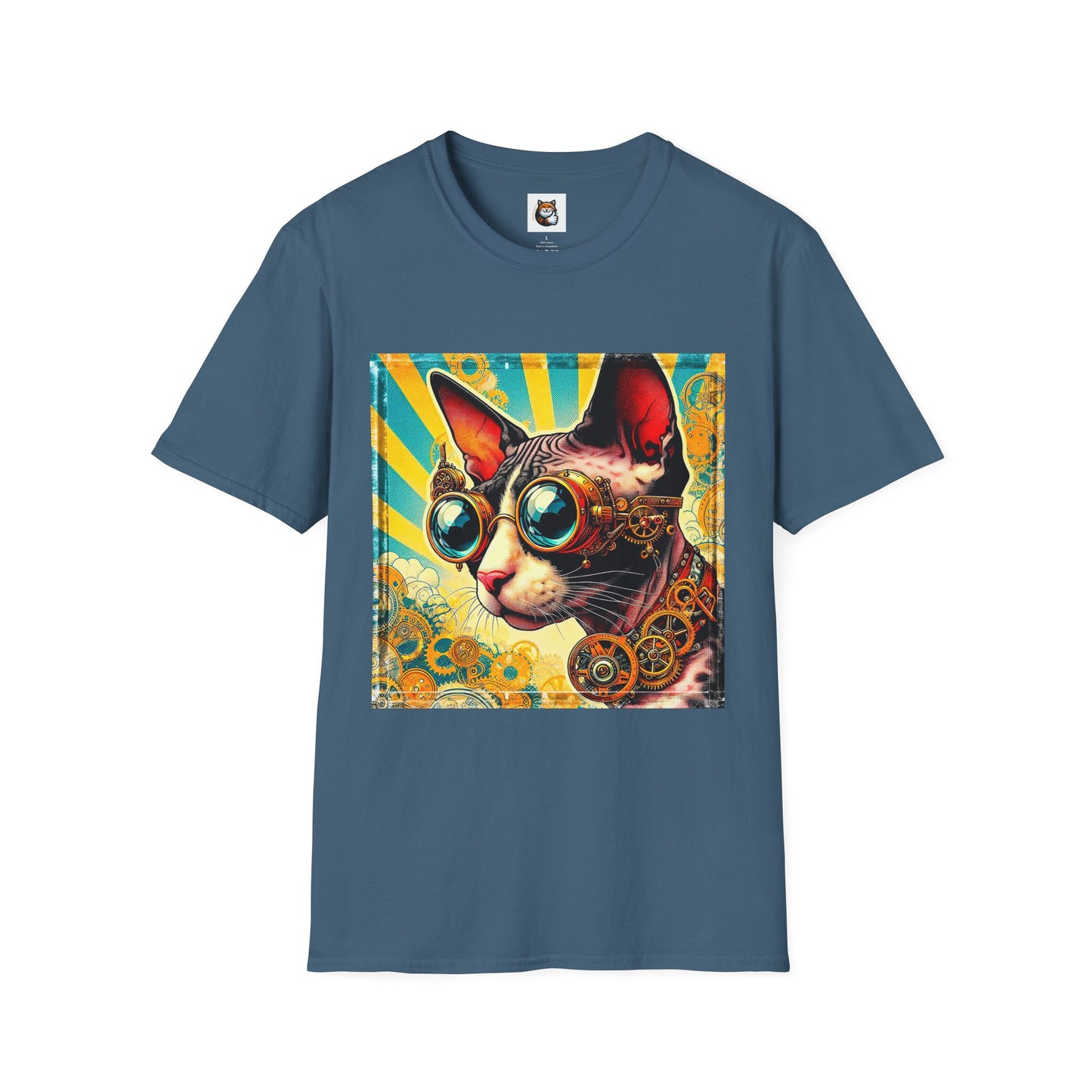 Cornish Rex Cat Unisex steam punk  T-Shirt