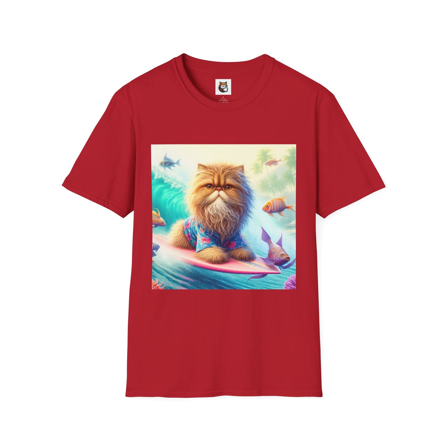 Selkirk Rex Cat T-Shirt angry surfer