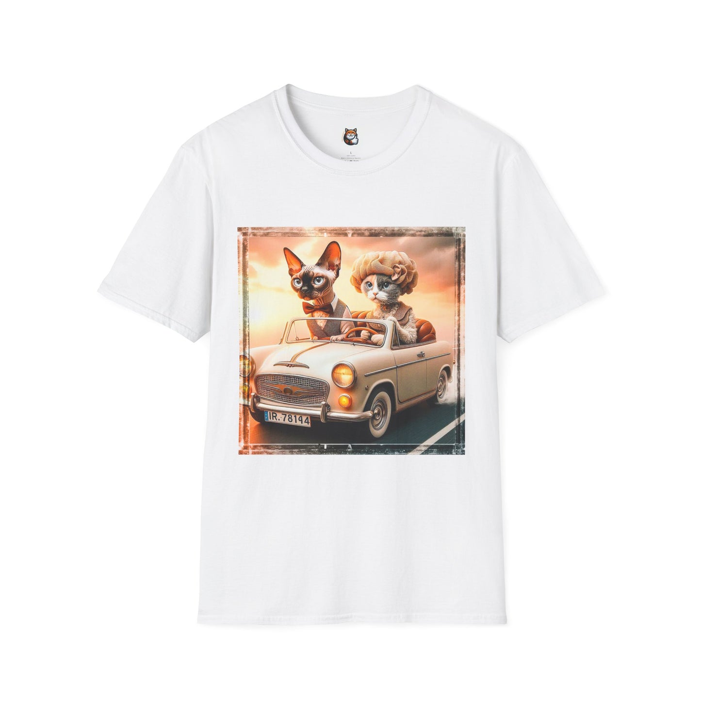 Wacky  Devon Rex Cat Unisex Softstyle T-Shirt