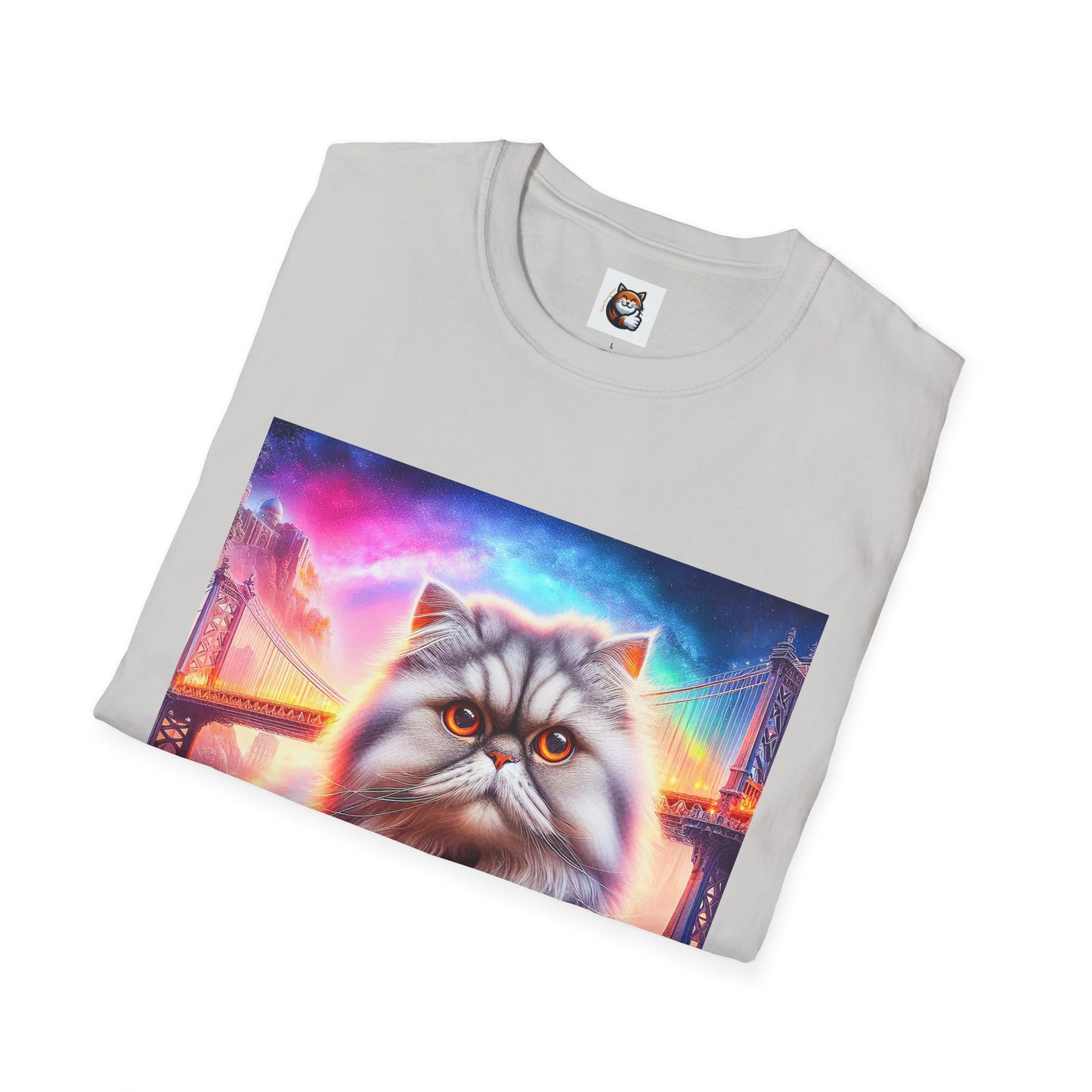 Selkirk Rex Cat T-Shirt purple sunset
