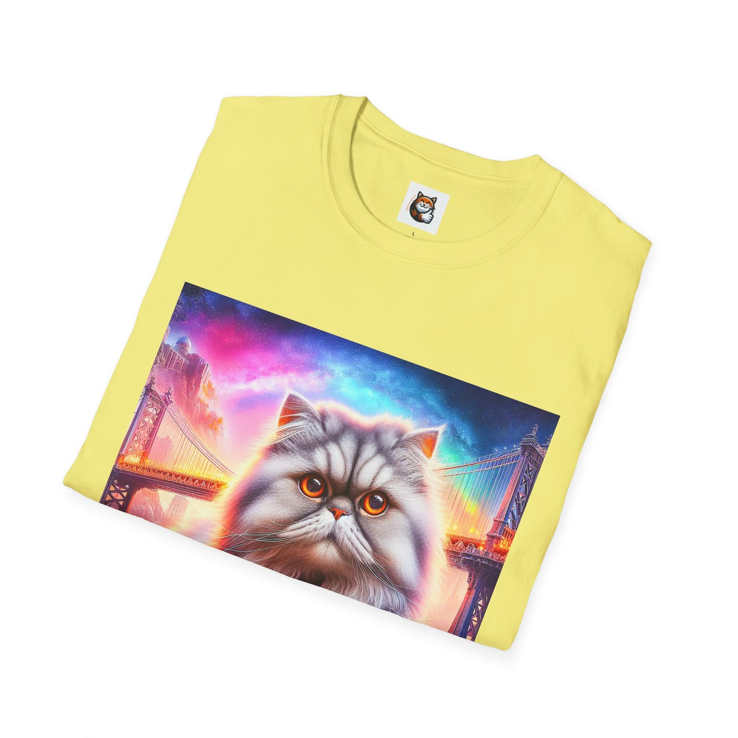 Selkirk Rex Cat T-Shirt purple sunset