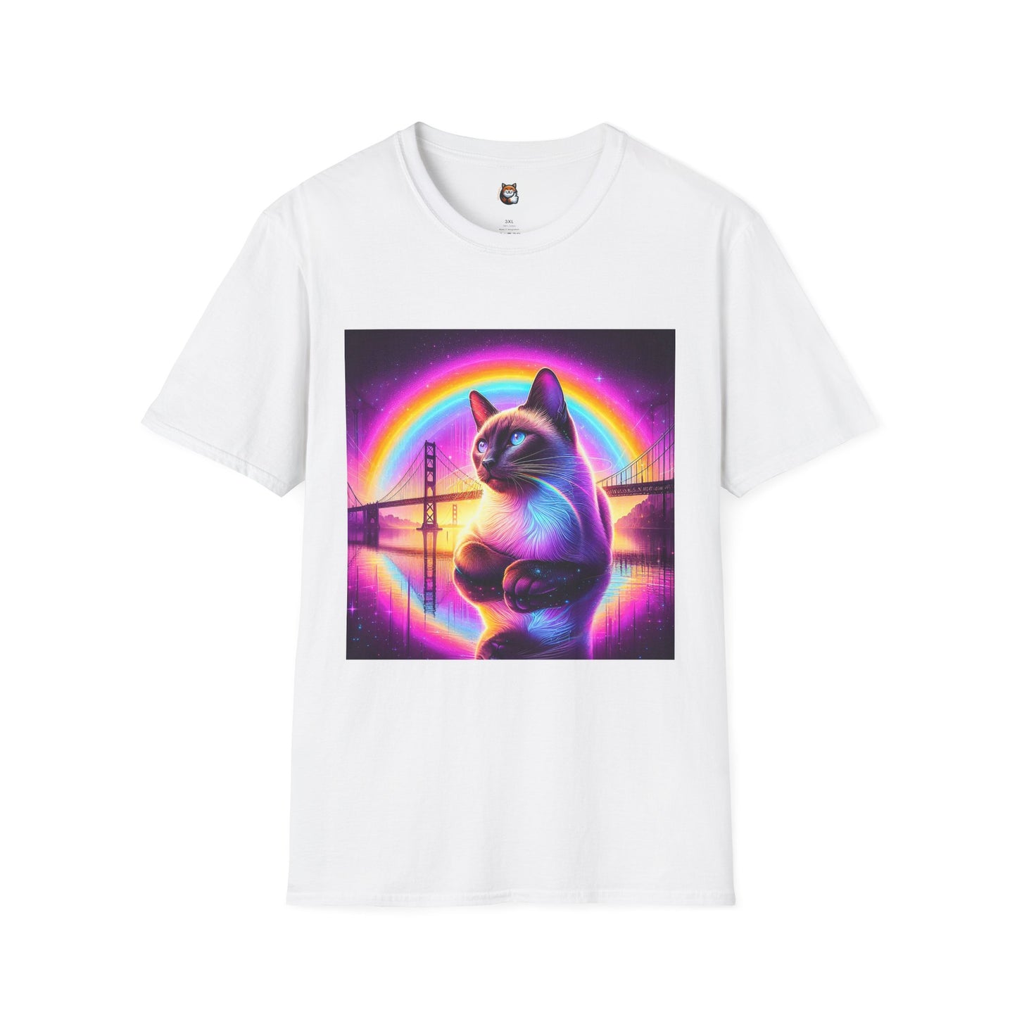 Siamese Cat purple rainbow