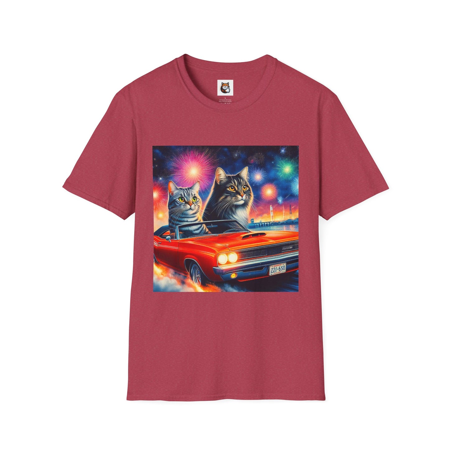 Wacky Domestic Cat Unisex Softstyle T-Shirt