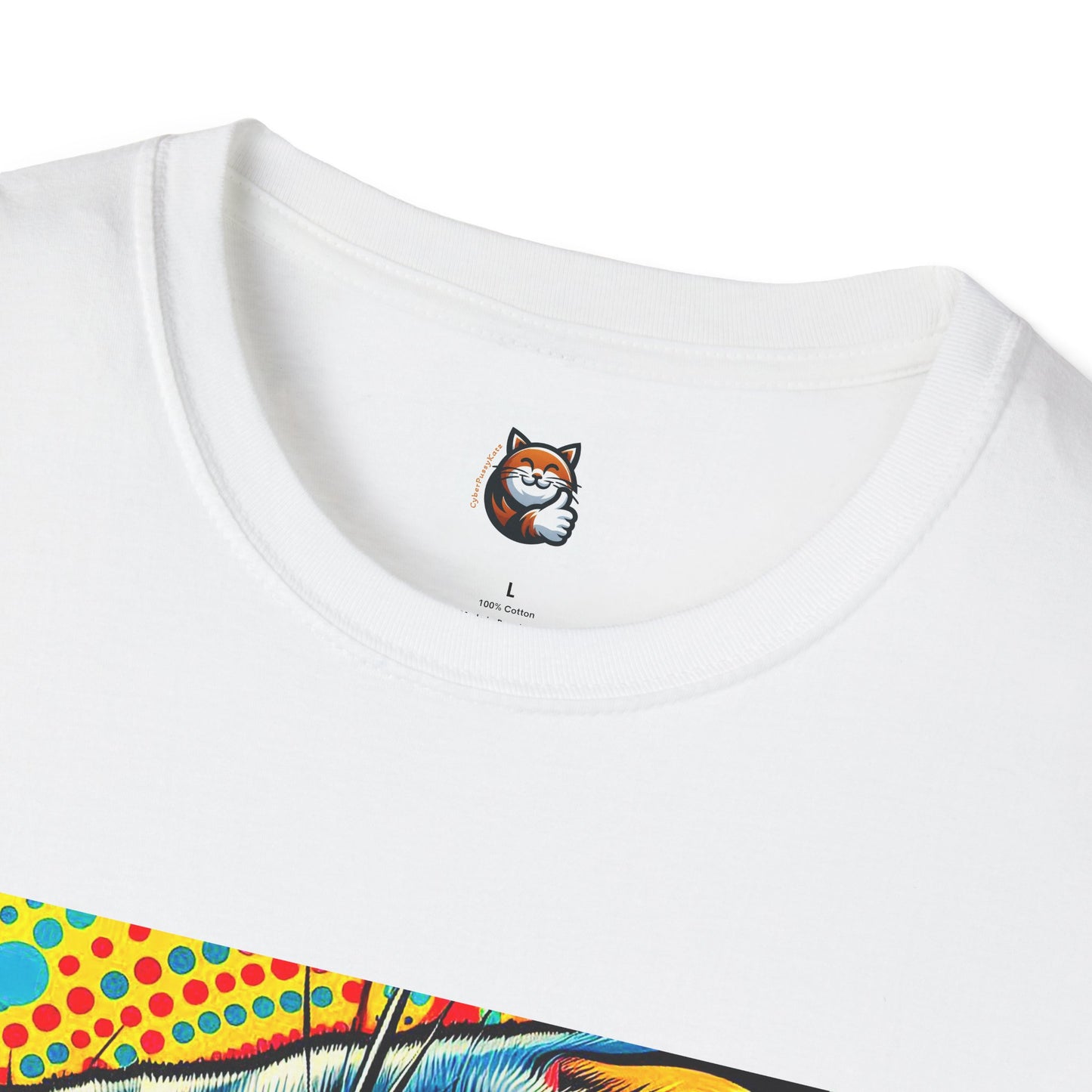 Scottish Fold Cat yellow comic book shirt