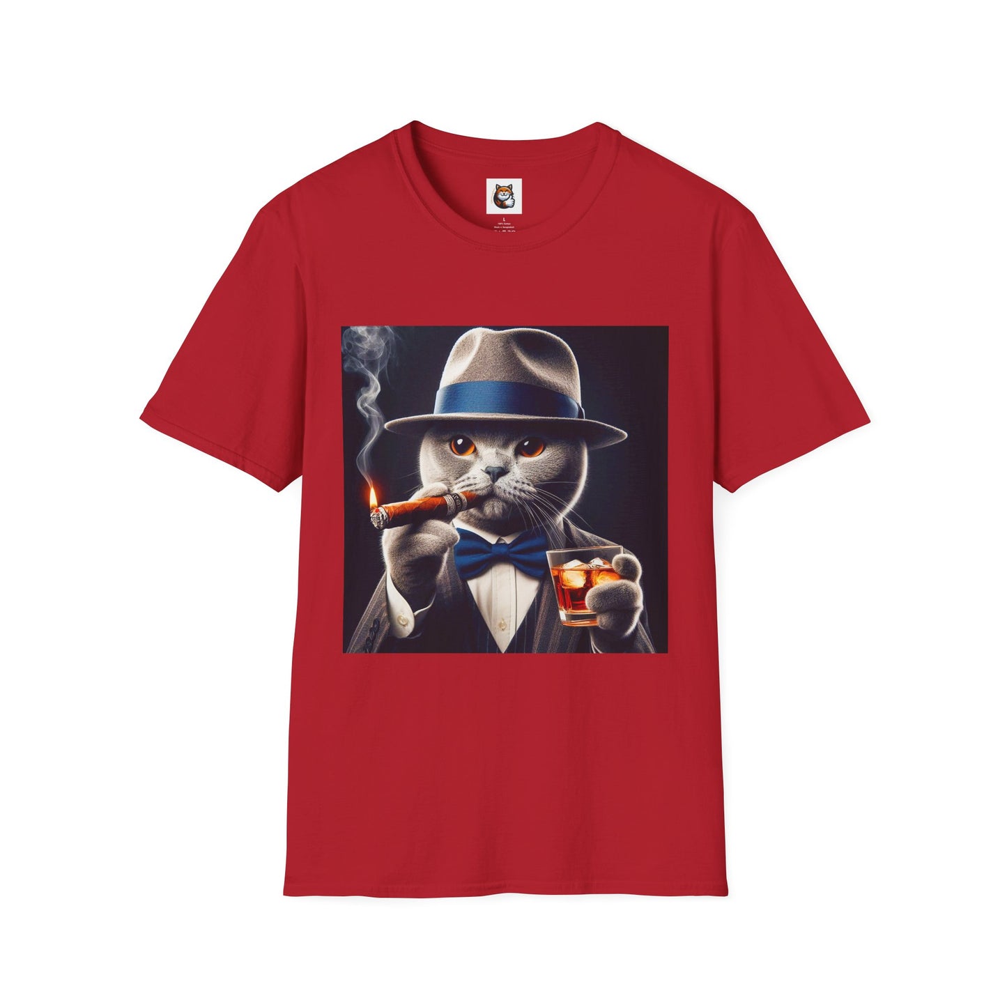 Russian Blue Cat  smoking and cigars T-Shirt
