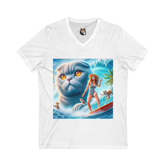 Scottish Fold Cat Surfer girl