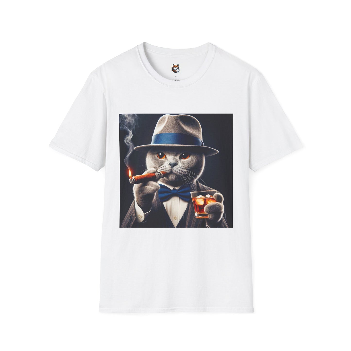 Russian Blue Cat  smoking and cigars T-Shirt
