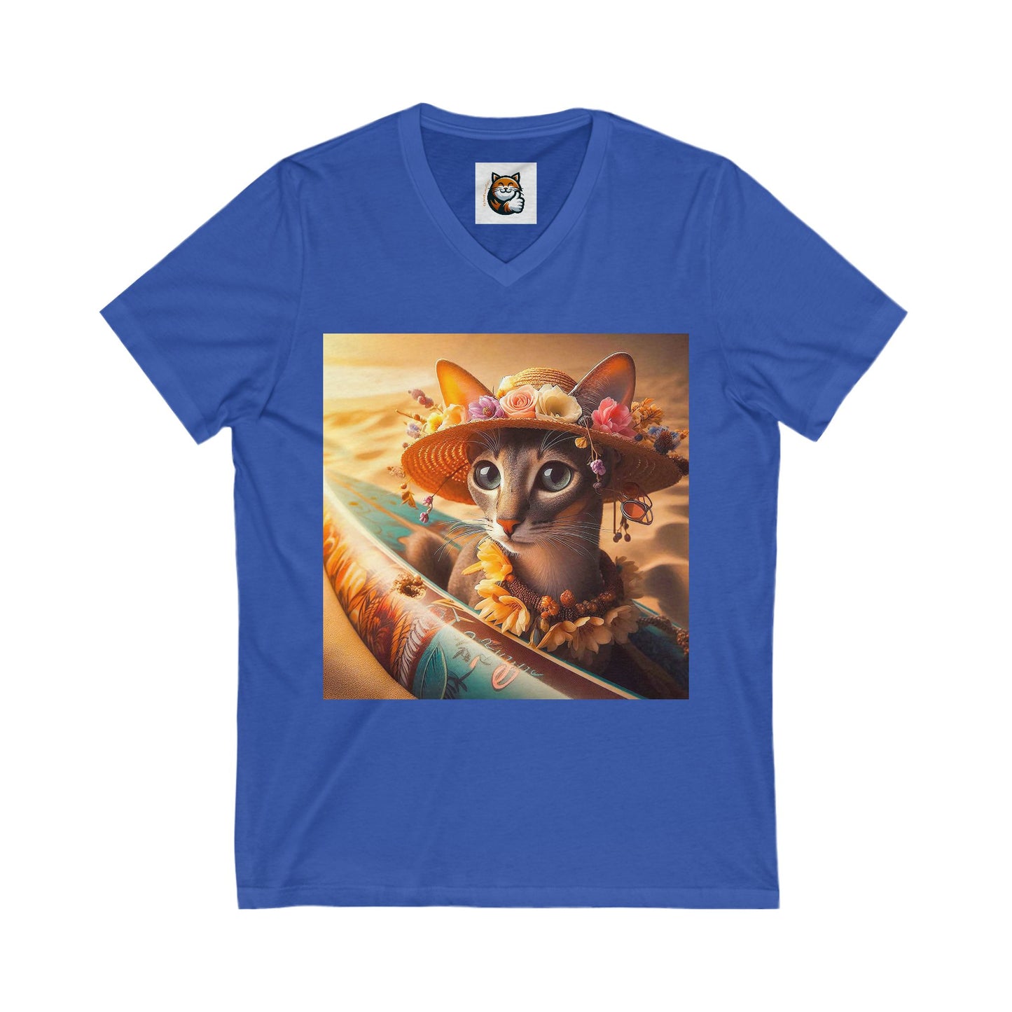 Oriental Shorthair Unisex Jersey Short Sleeve V-Neck Tee
