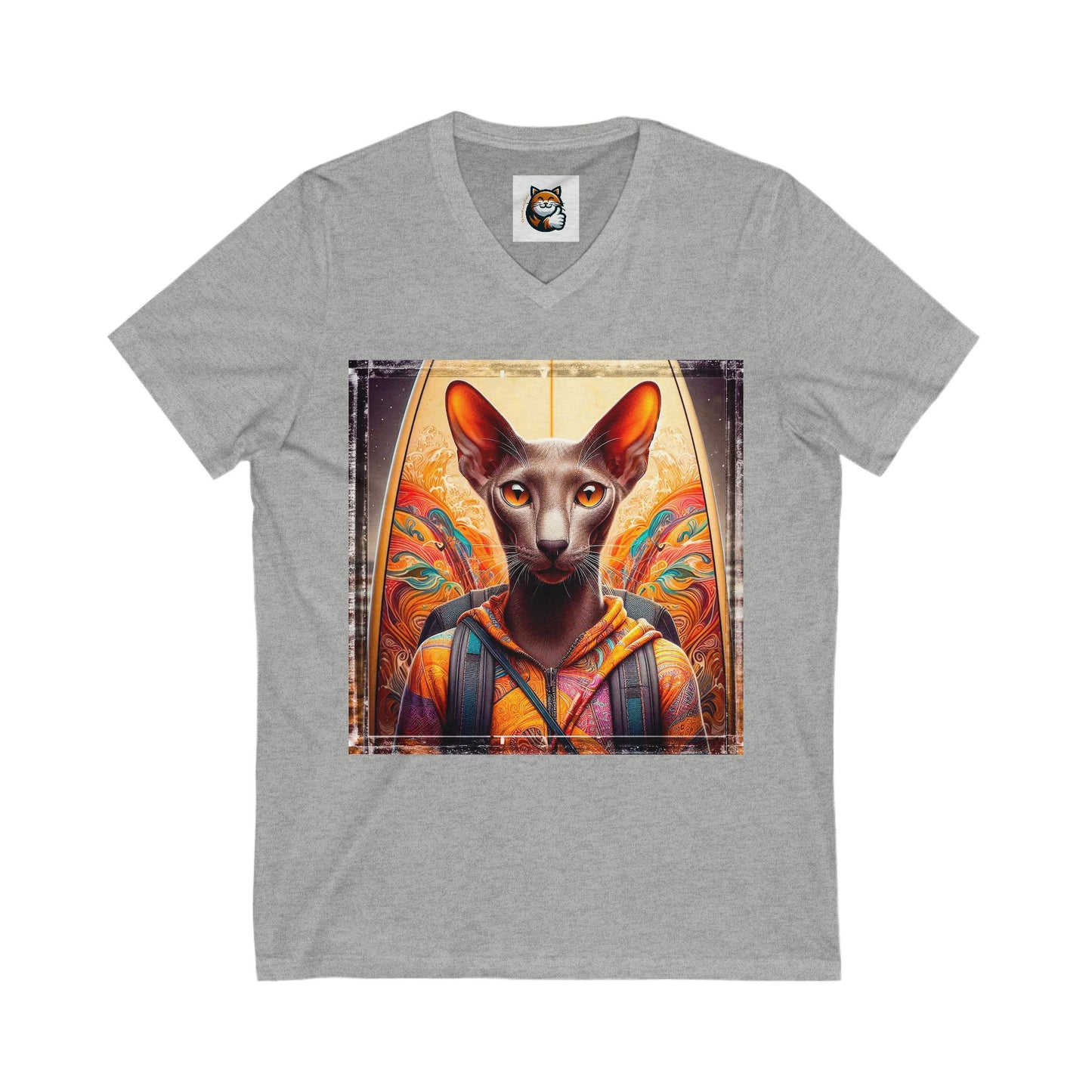 Oriental Shorthair Unisex Jersey Short Sleeve V-Neck Tee