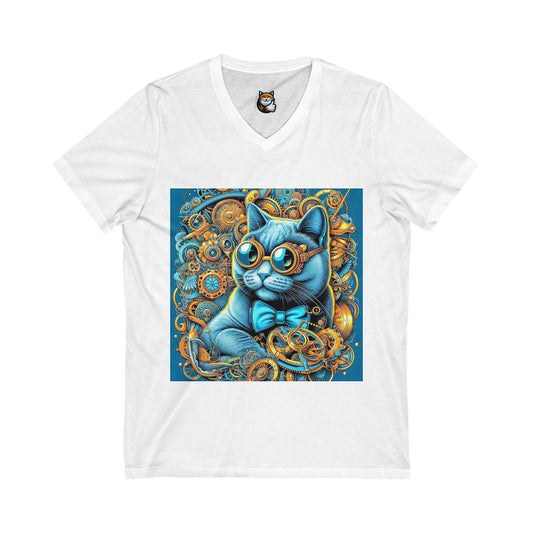 Russian Blue Cat steam punk tee