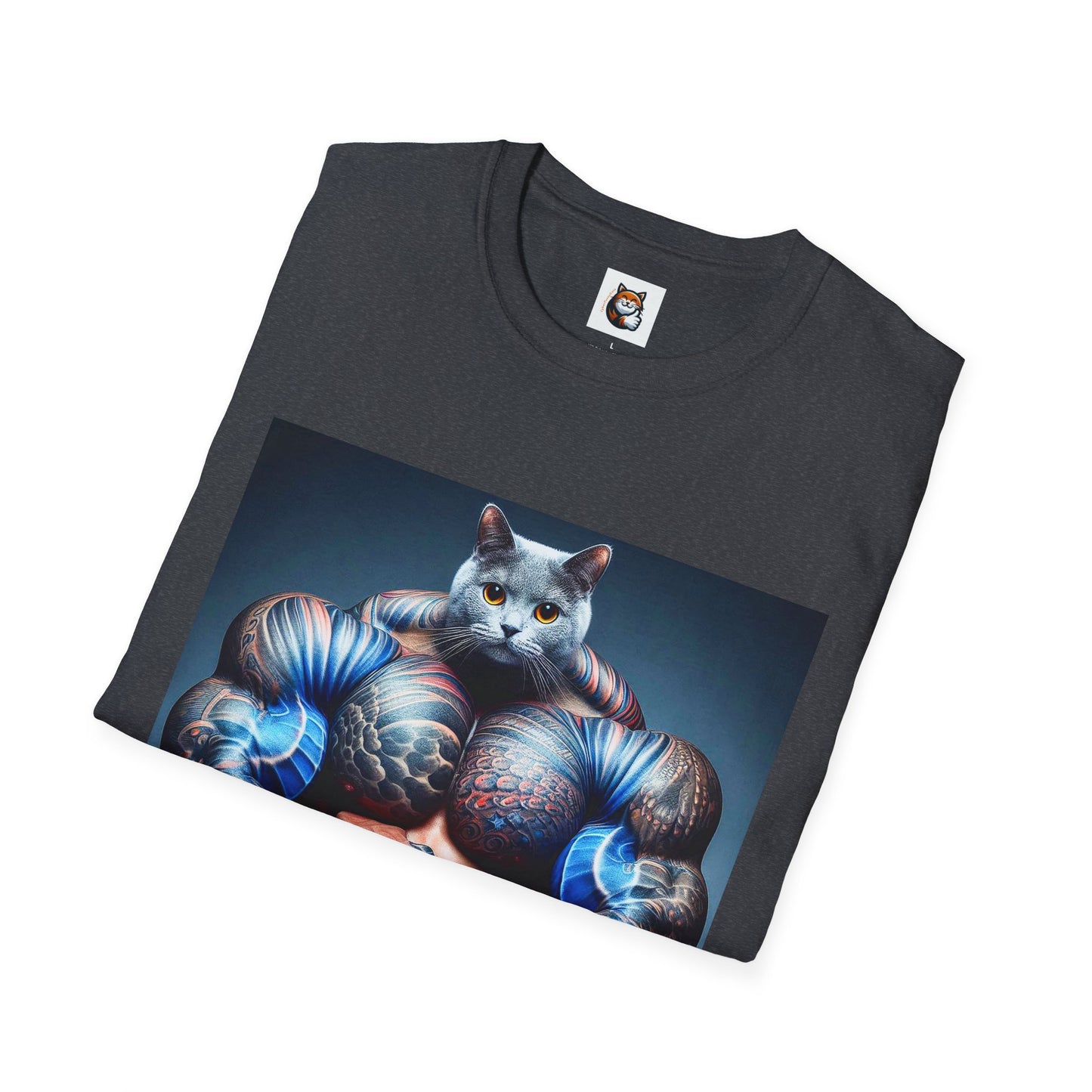 Russian Blue Cat Unisex Softstyle T-Shirt