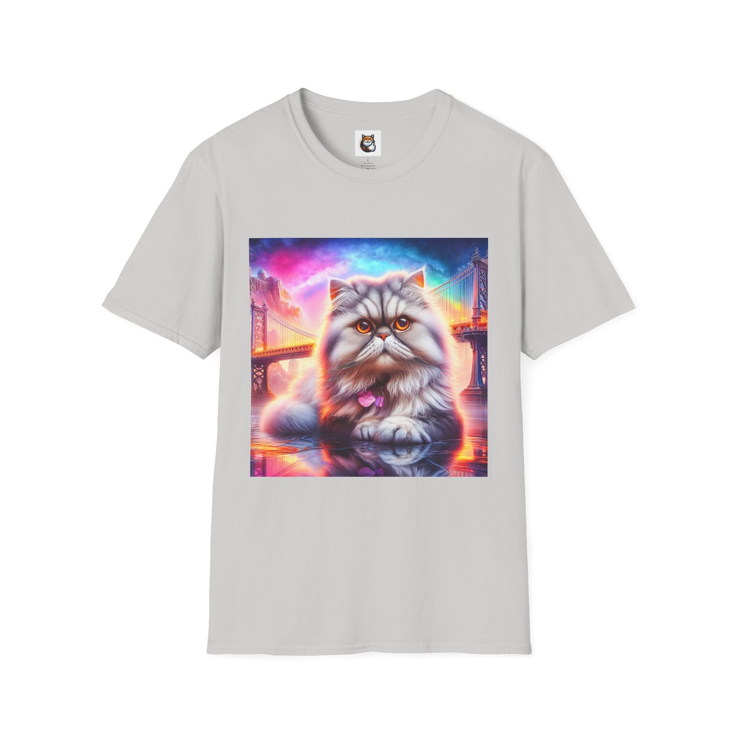 Selkirk Rex Cat T-Shirt purple sunset