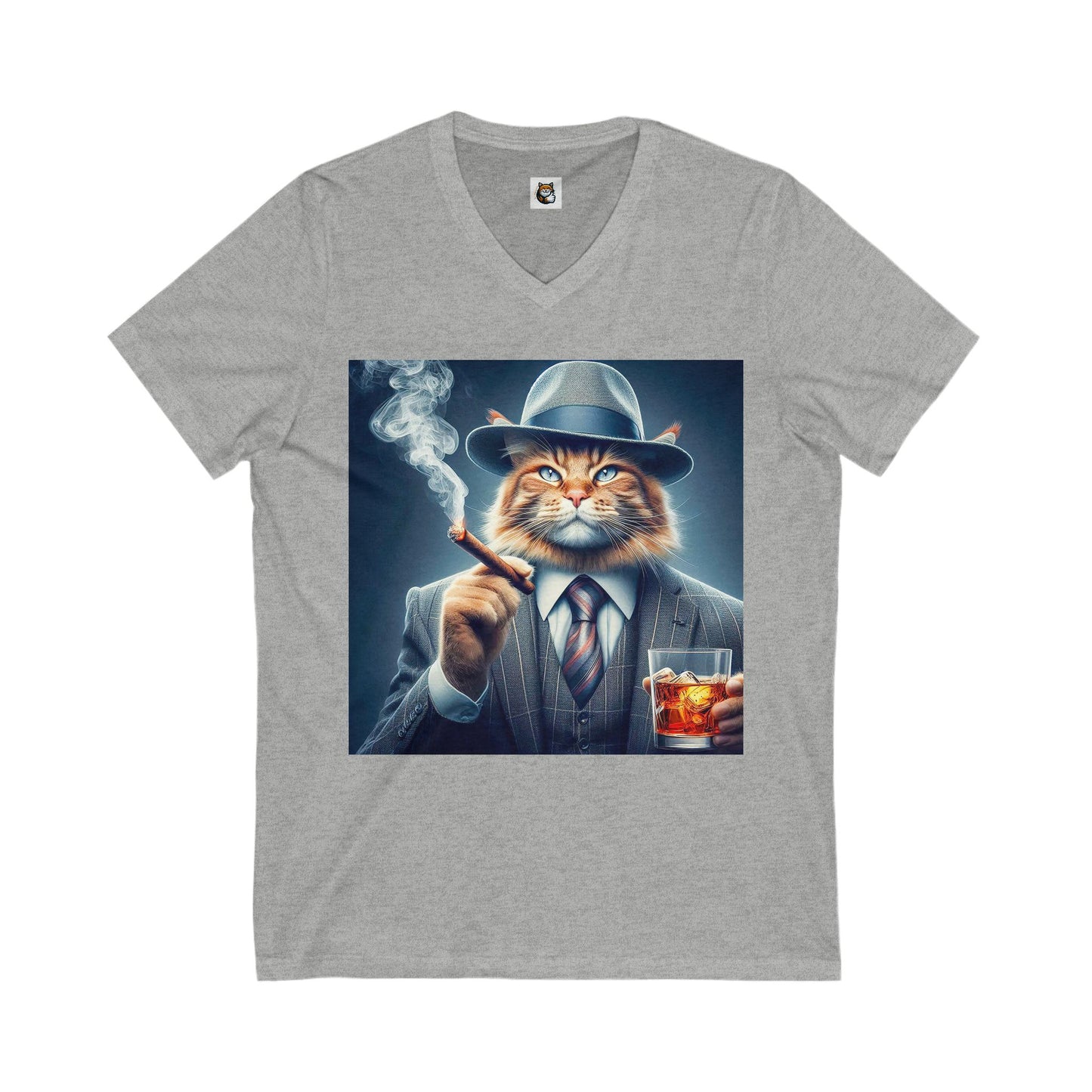Maine Coon Unisex Jersey Short Sleeve V-Neck Tee