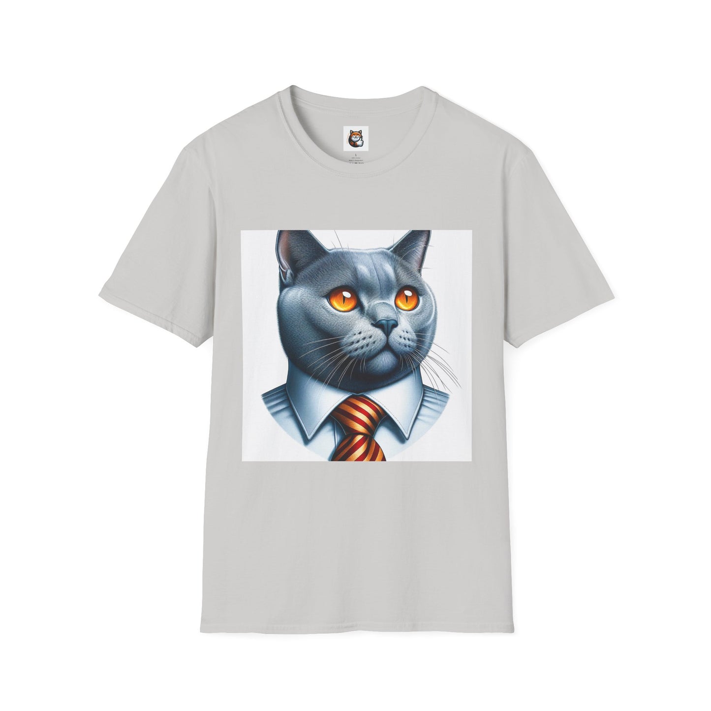 Russian Blue Cat suit and tie  T-Shirt