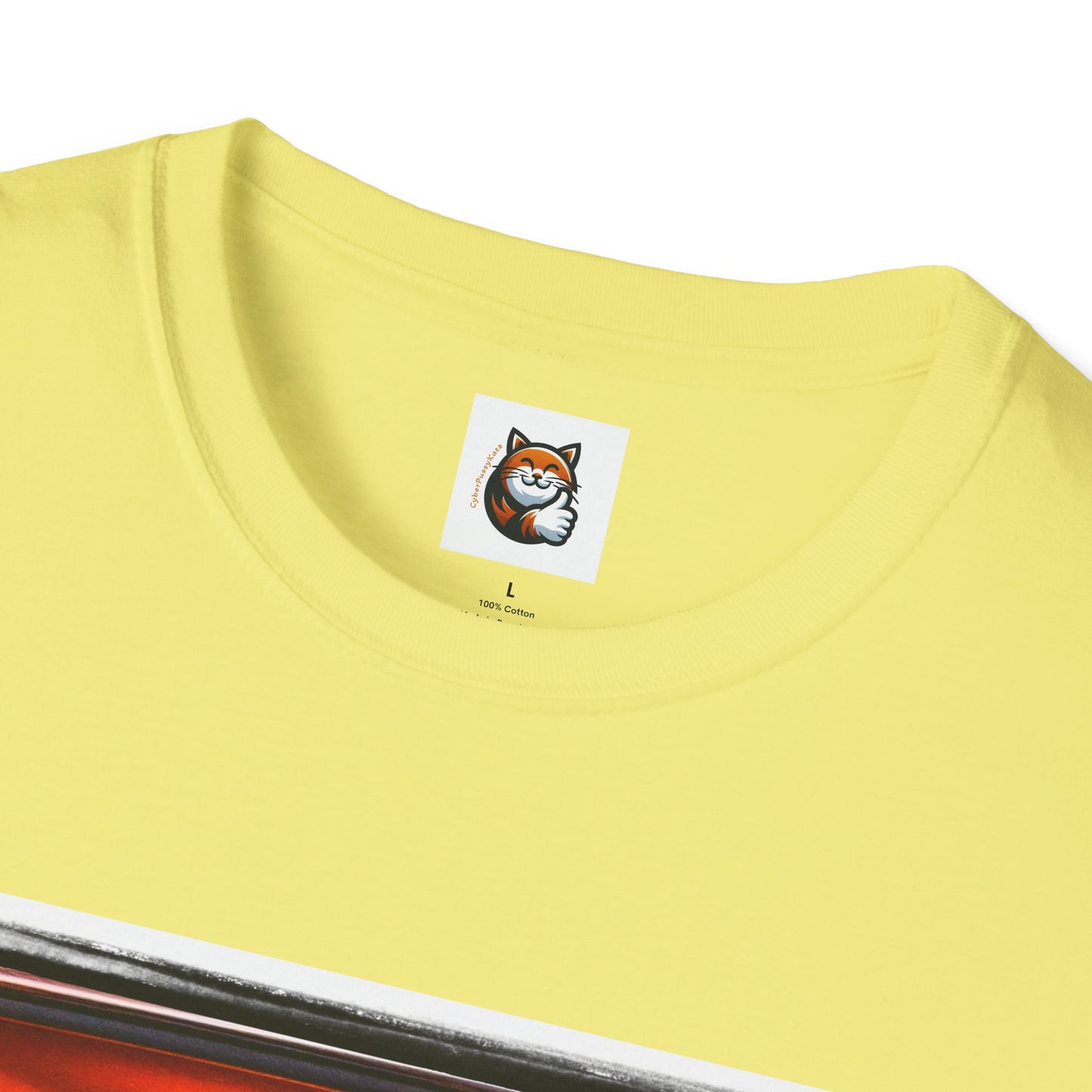 Wacky  Devon Rex couple driving  Unisex Softstyle T-Shirt