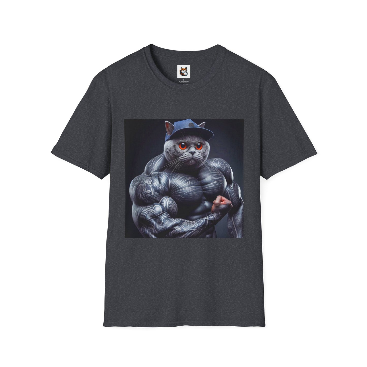 Russian Blue Cat arm day  T-Shirt