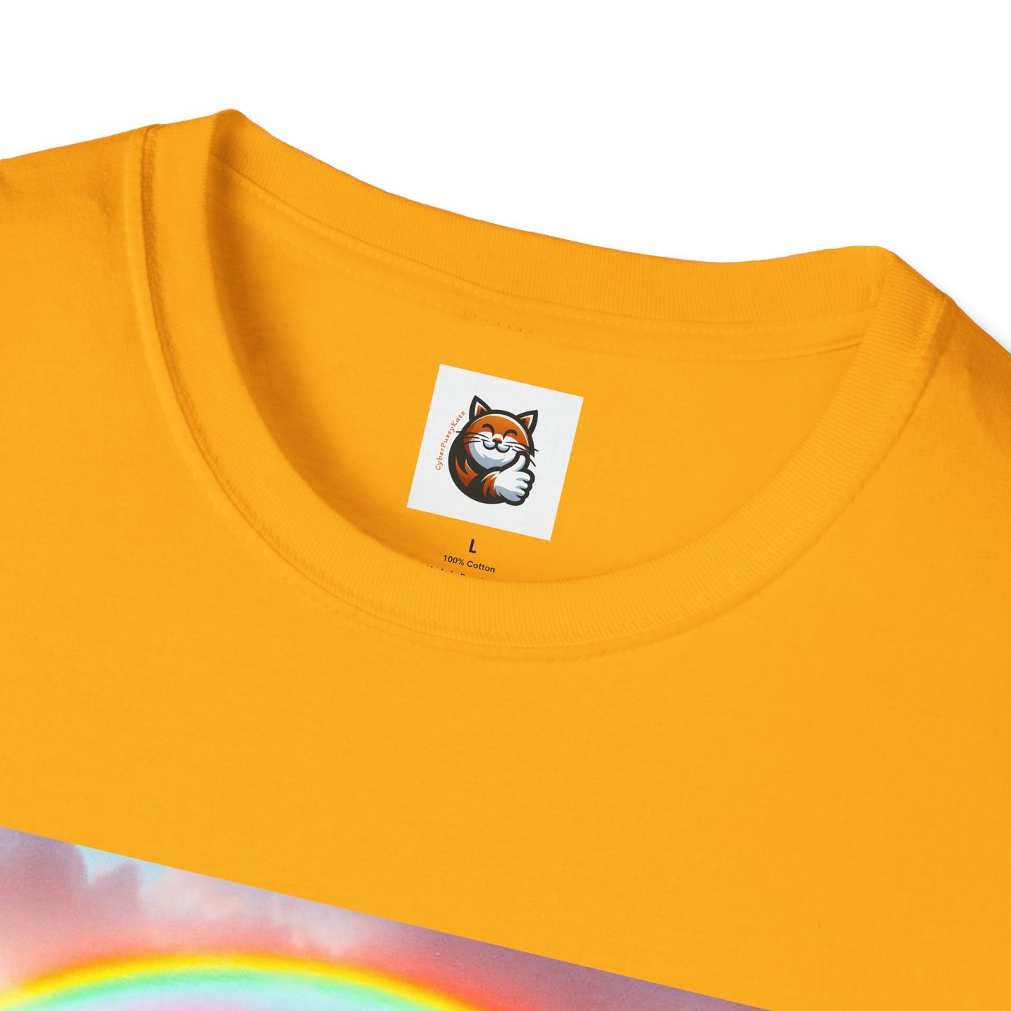 Selkirk Rex Cat T-Shirt rainbow bridge