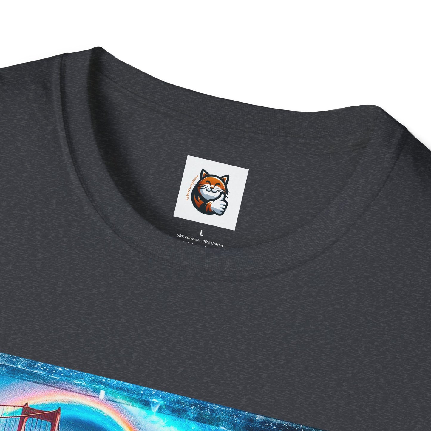 Devon Rex Unisex rainbow bridge Softstyle T-Shirt