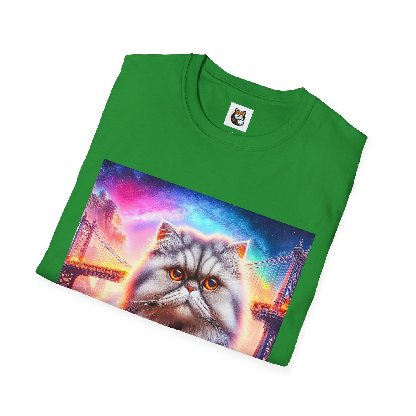 Selkirk Rex Cat T-Shirt purple sunset