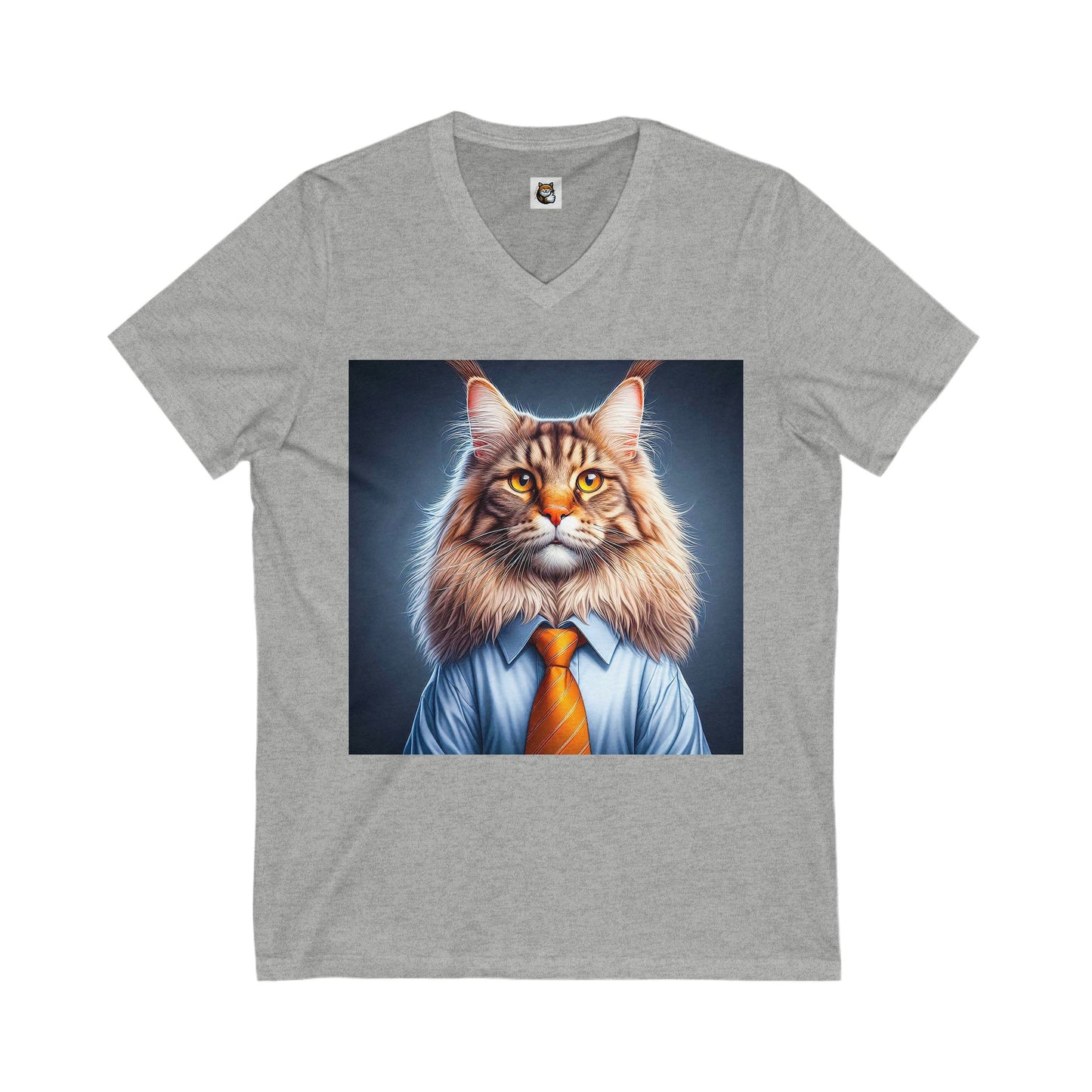 Maine Coon Unisex Jersey Short Sleeve V-Neck Tee